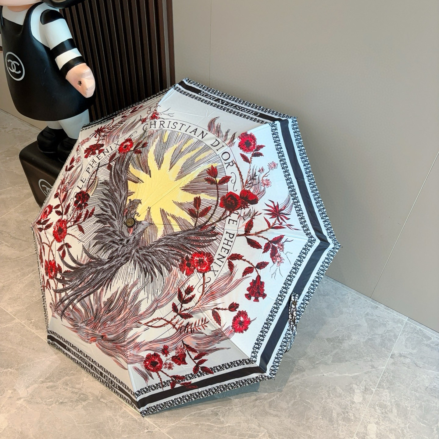  DIOR（迪奥）经典cd印花三折自动折叠晴雨伞  时尚原单代工品质 细节精致 看得见的品质 打破一成不