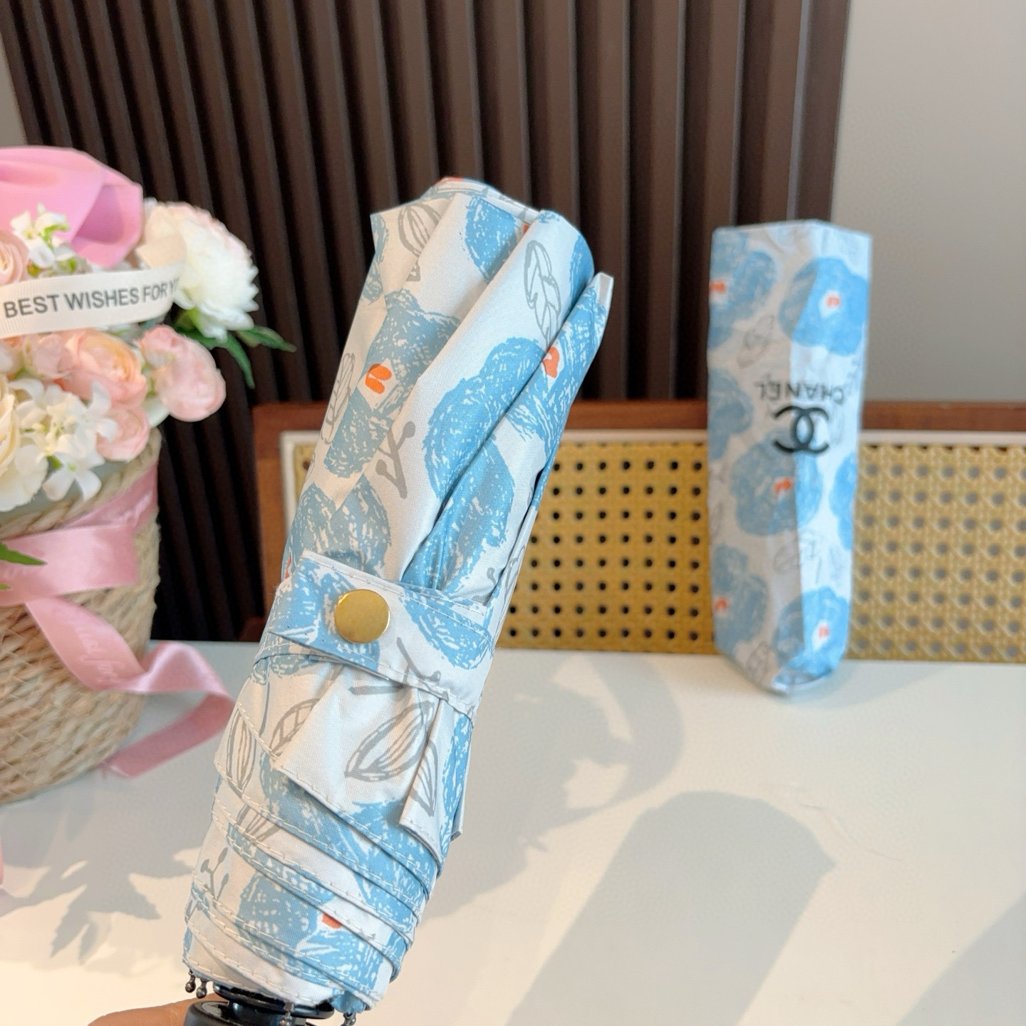  CHANEL香奈儿 三折自动折叠晴雨伞  时尚原单代工品质 细节精致 看得见的品质 打破一成不变 色泽