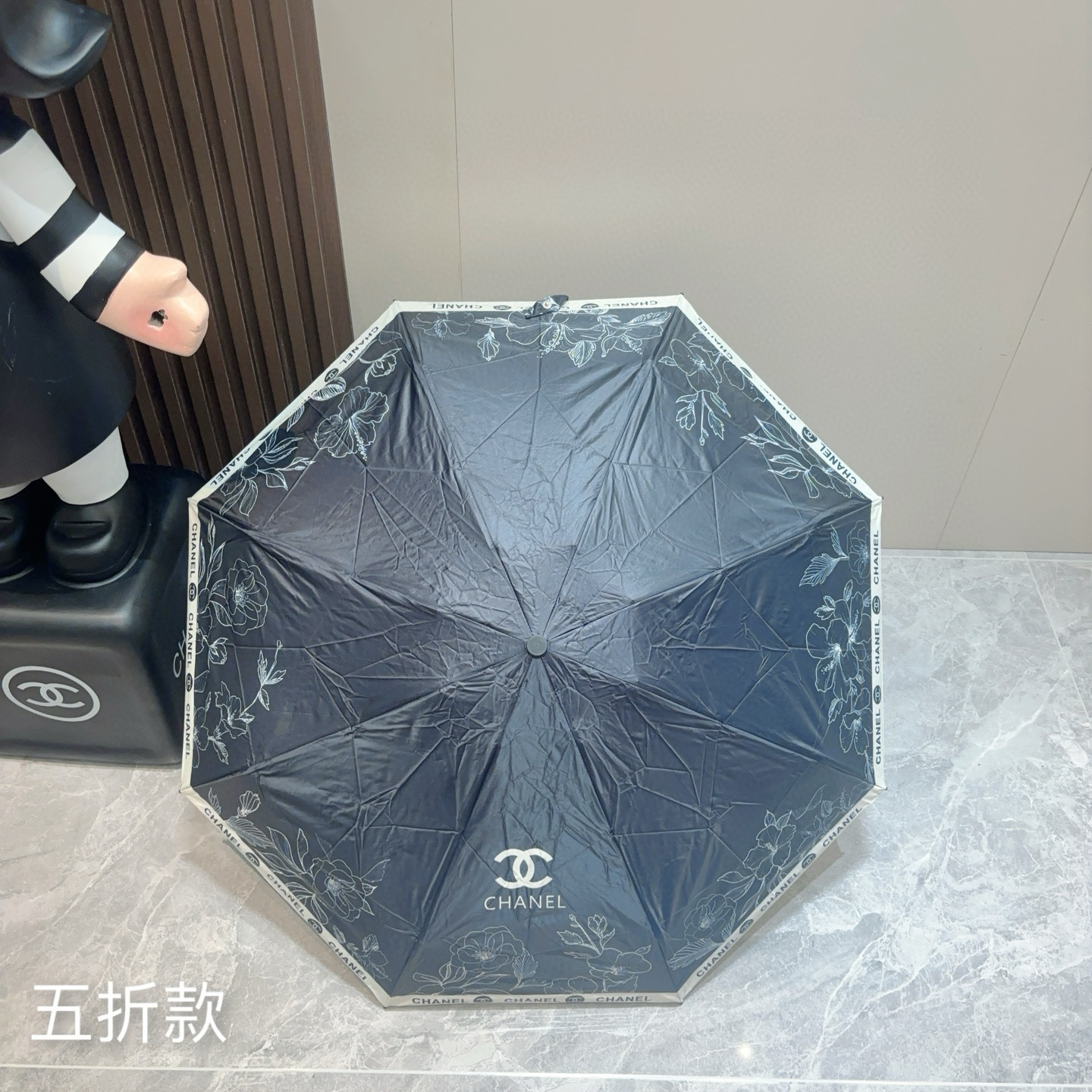  CHANEL（香奈儿）五折手动折叠晴雨伞 选用台湾进口UV防紫外线伞布 原单代工级品质  🌹