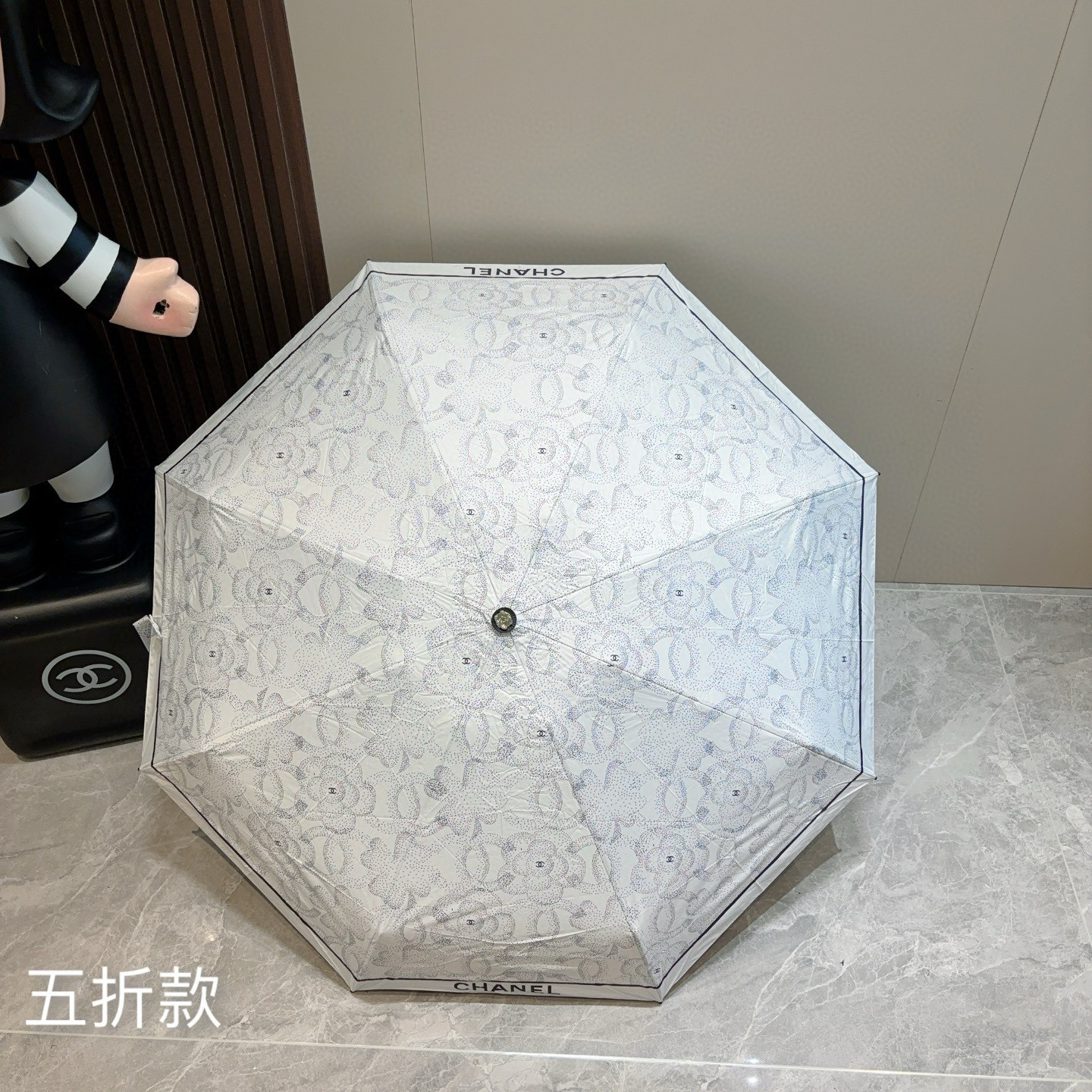  CHANEL（香奈儿）五折手动折叠晴雨伞 选用台湾进口UV防紫外线伞布 原单代工级品质  🌹
