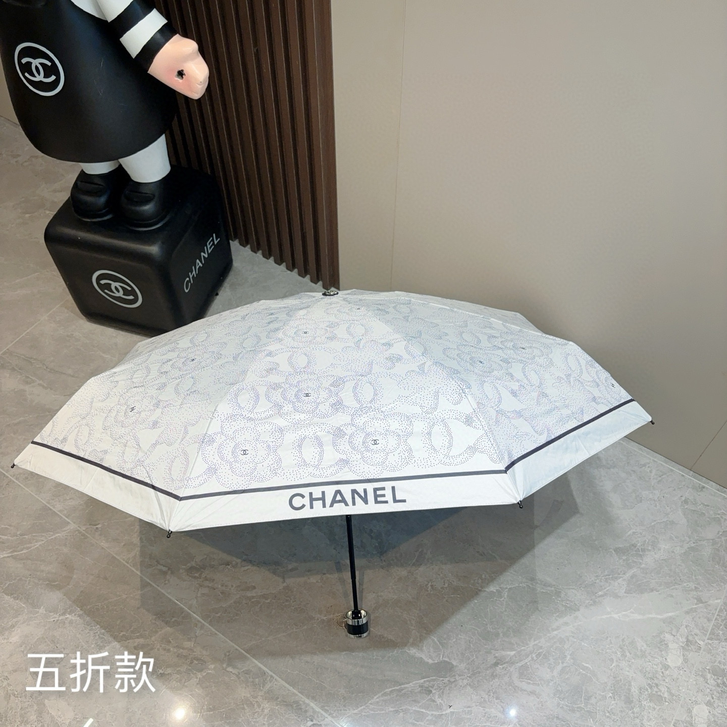  CHANEL（香奈儿）五折手动折叠晴雨伞 选用台湾进口UV防紫外线伞布 原单代工级品质  🌹