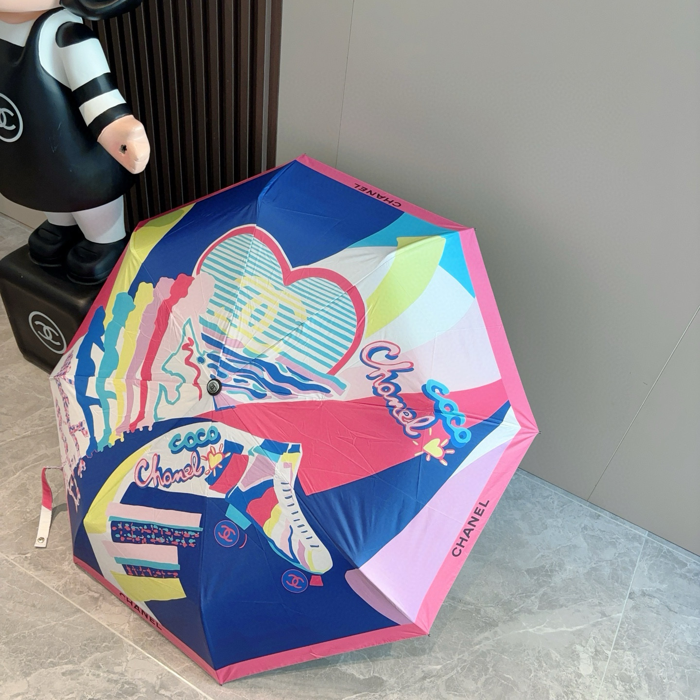 CHANEL香奈儿 带灯带报警器🚨 三折自动折叠晴雨伞  时尚原单代工品质 细节精致 看得见的品质 打