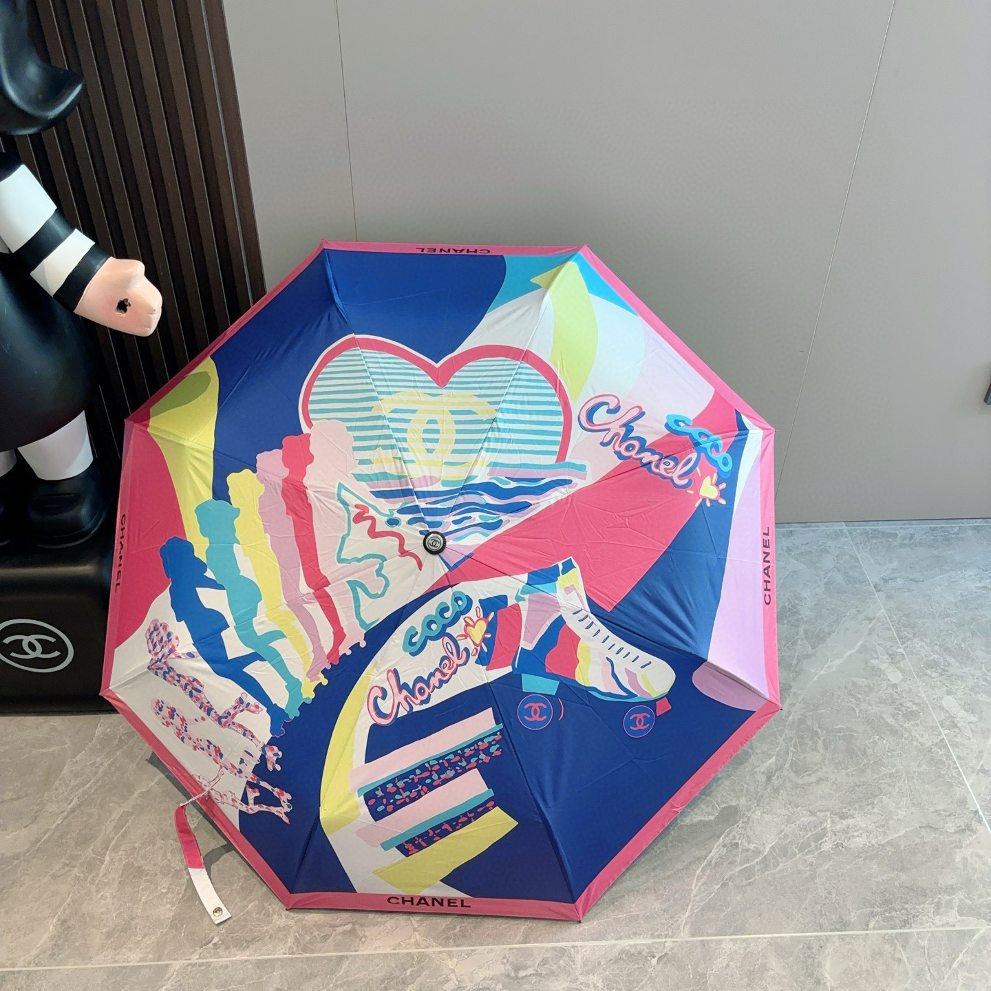  CHANEL香奈儿 带灯带报警器🚨 三折自动折叠晴雨伞  时尚原单代工品质 细节精致 看得见的品质 打