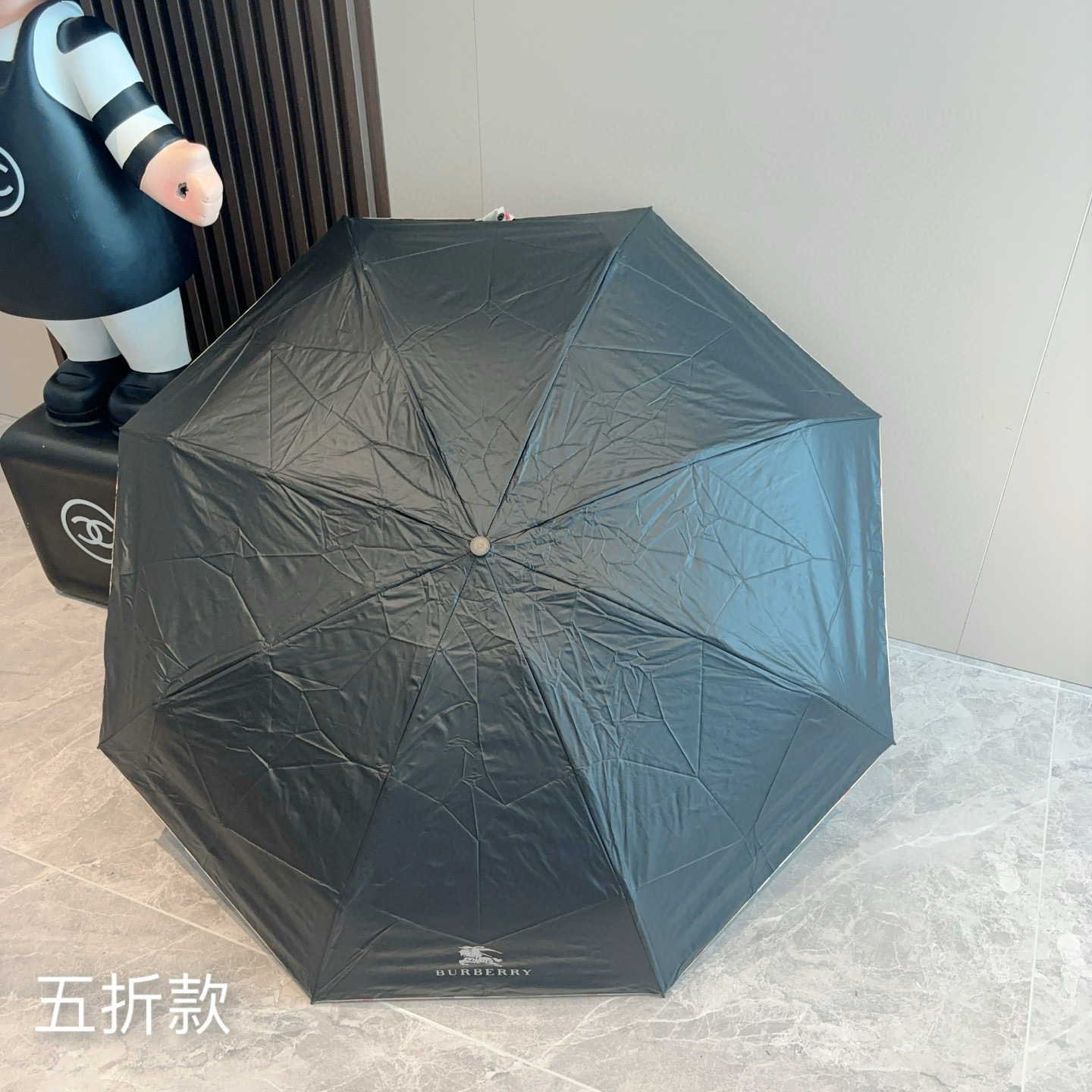  BURBERRY（巴宝莉）经典格纹 五折手动折叠晴雨伞 选用台湾进口UV防紫外线伞布 原单代工级品质 