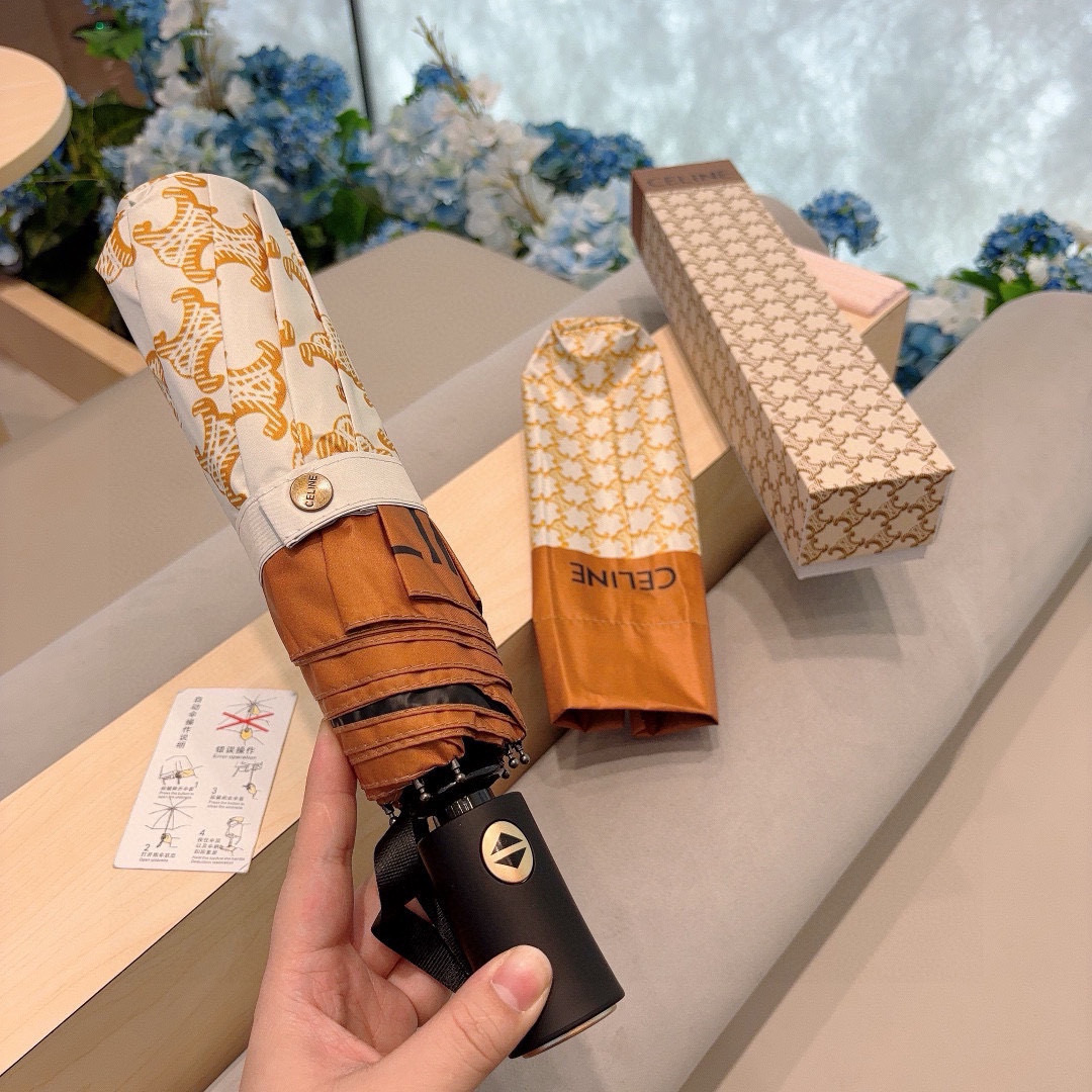  Céline 赛琳 凯旋门新款 三折自动折叠晴雨伞 选用台湾进口UV防紫外线伞布 原单代工级品质 2色