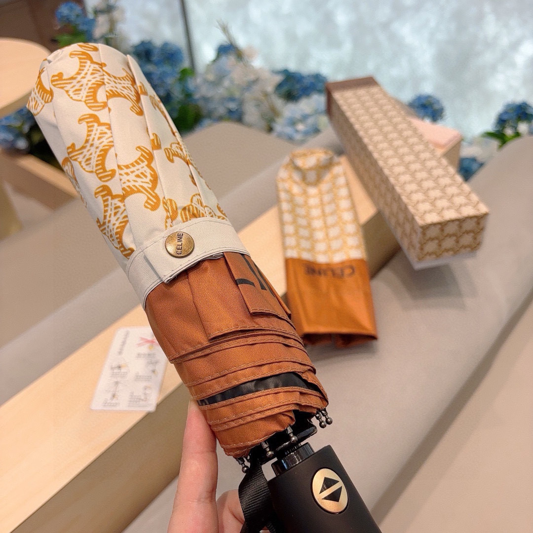  Céline 赛琳 凯旋门新款 三折自动折叠晴雨伞 选用台湾进口UV防紫外线伞布 原单代工级品质 2色