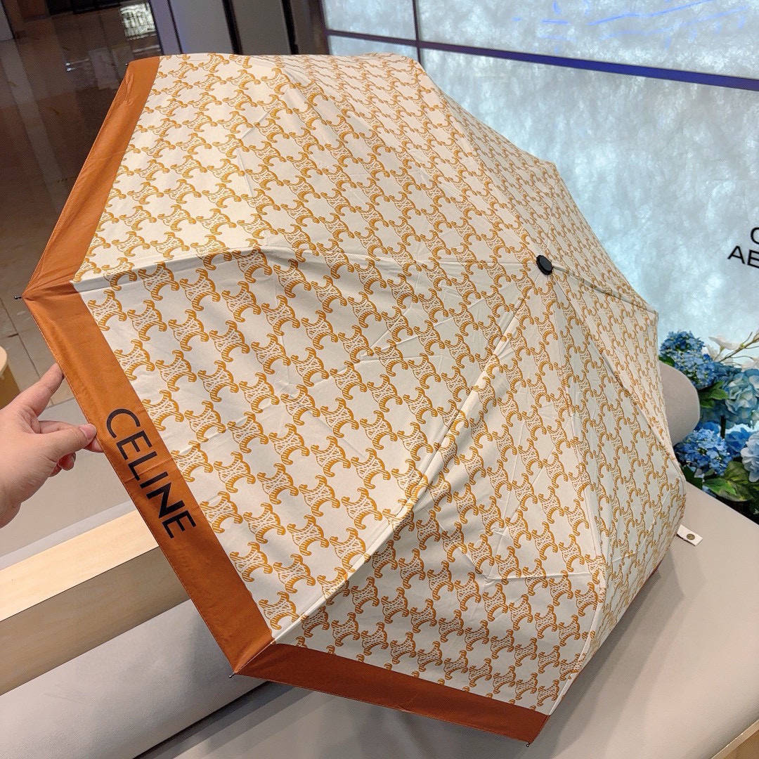  Céline 赛琳 凯旋门新款 三折自动折叠晴雨伞 选用台湾进口UV防紫外线伞布 原单代工级品质 2色