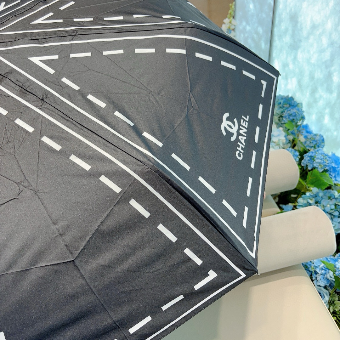  CHANEL（香奈儿）三折自动折叠晴雨伞 选用台湾进口UV防紫外线伞布 原单代工级品质 