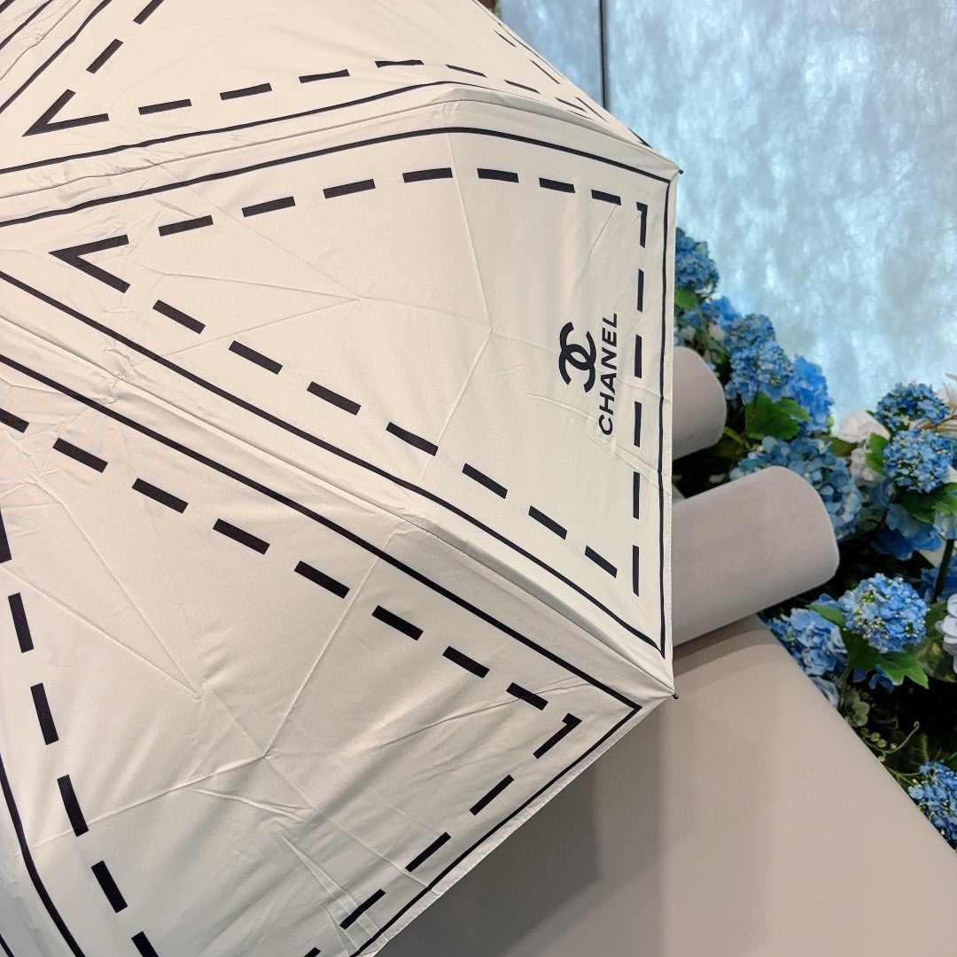  CHANEL（香奈儿）三折自动折叠晴雨伞 选用台湾进口UV防紫外线伞布 原单代工级品质 