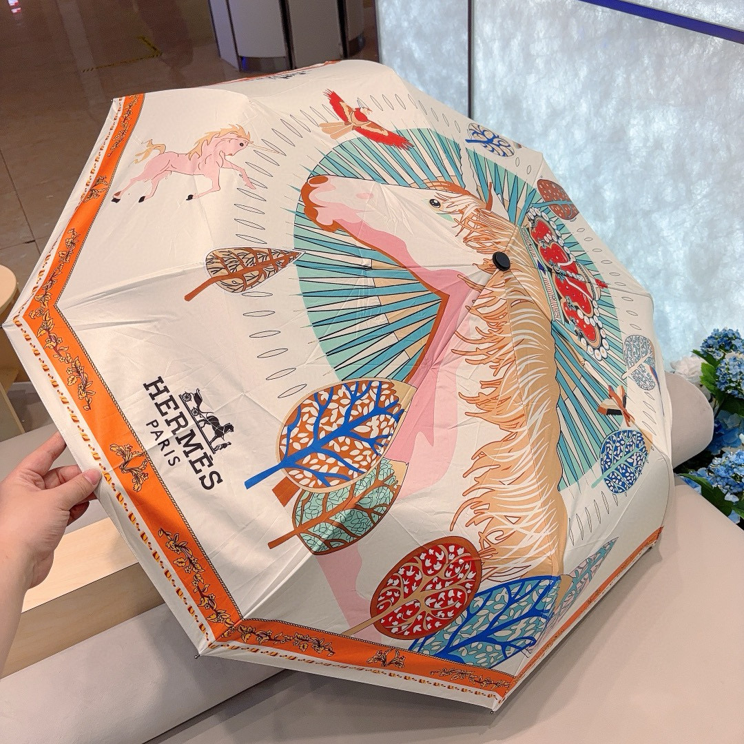     爱马仕（Hermès）   独角马 极品H家三折自动伞重磅呈现 以其精湛的工艺技术和源源不断的想