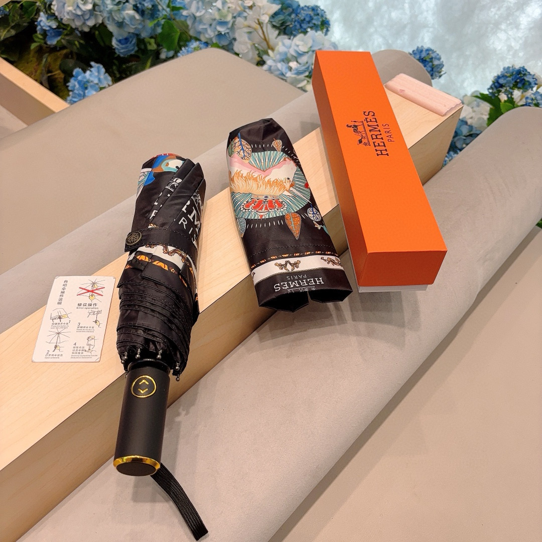     爱马仕（Hermès）   独角马 极品H家三折自动伞重磅呈现 以其精湛的工艺技术和源源不断的想