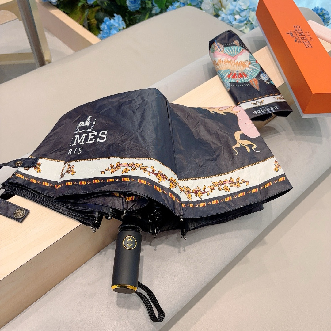     爱马仕（Hermès）   独角马 极品H家三折自动伞重磅呈现 以其精湛的工艺技术和源源不断的想