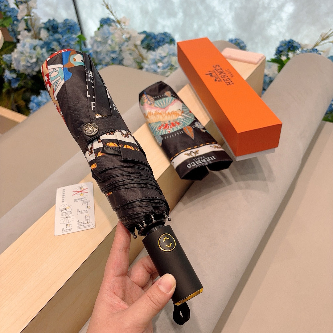     爱马仕（Hermès）   独角马 极品H家三折自动伞重磅呈现 以其精湛的工艺技术和源源不断的想