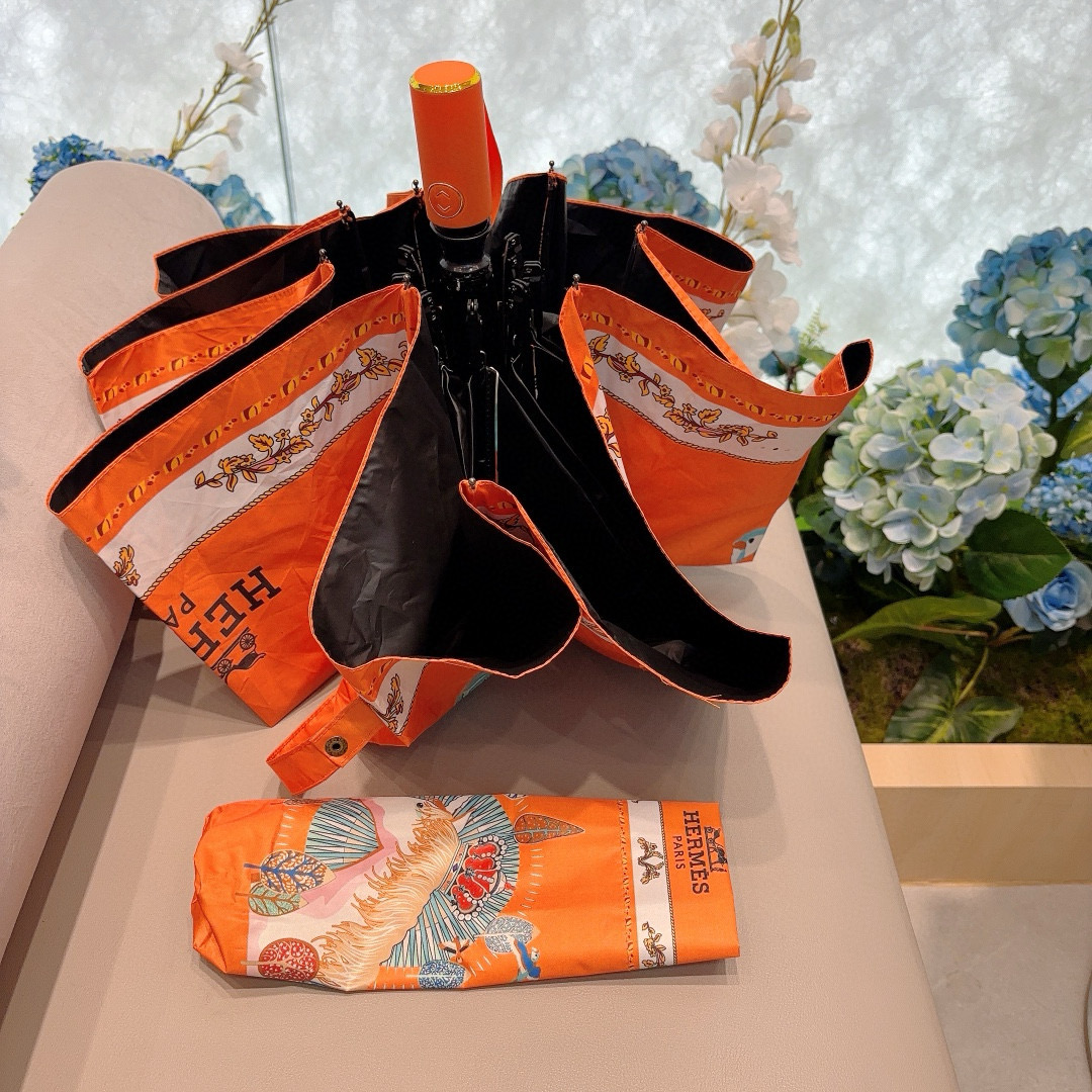     爱马仕（Hermès）   独角马 极品H家三折自动伞重磅呈现 以其精湛的工艺技术和源源不断的想