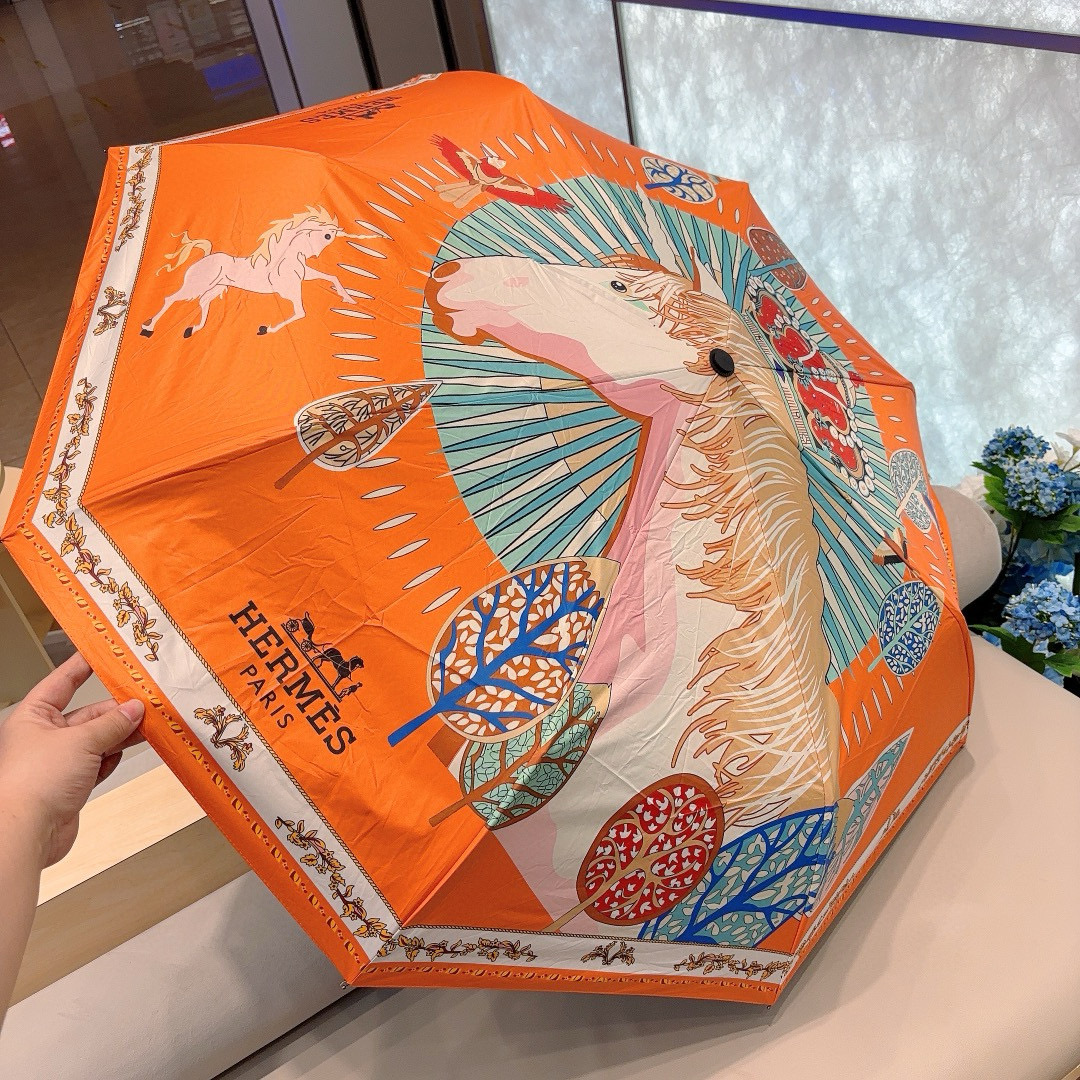     爱马仕（Hermès）   独角马 极品H家三折自动伞重磅呈现 以其精湛的工艺技术和源源不断的想