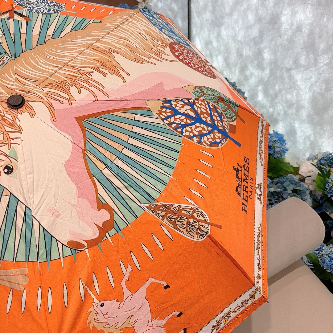     爱马仕（Hermès）   独角马 极品H家三折自动伞重磅呈现 以其精湛的工艺技术和源源不断的想