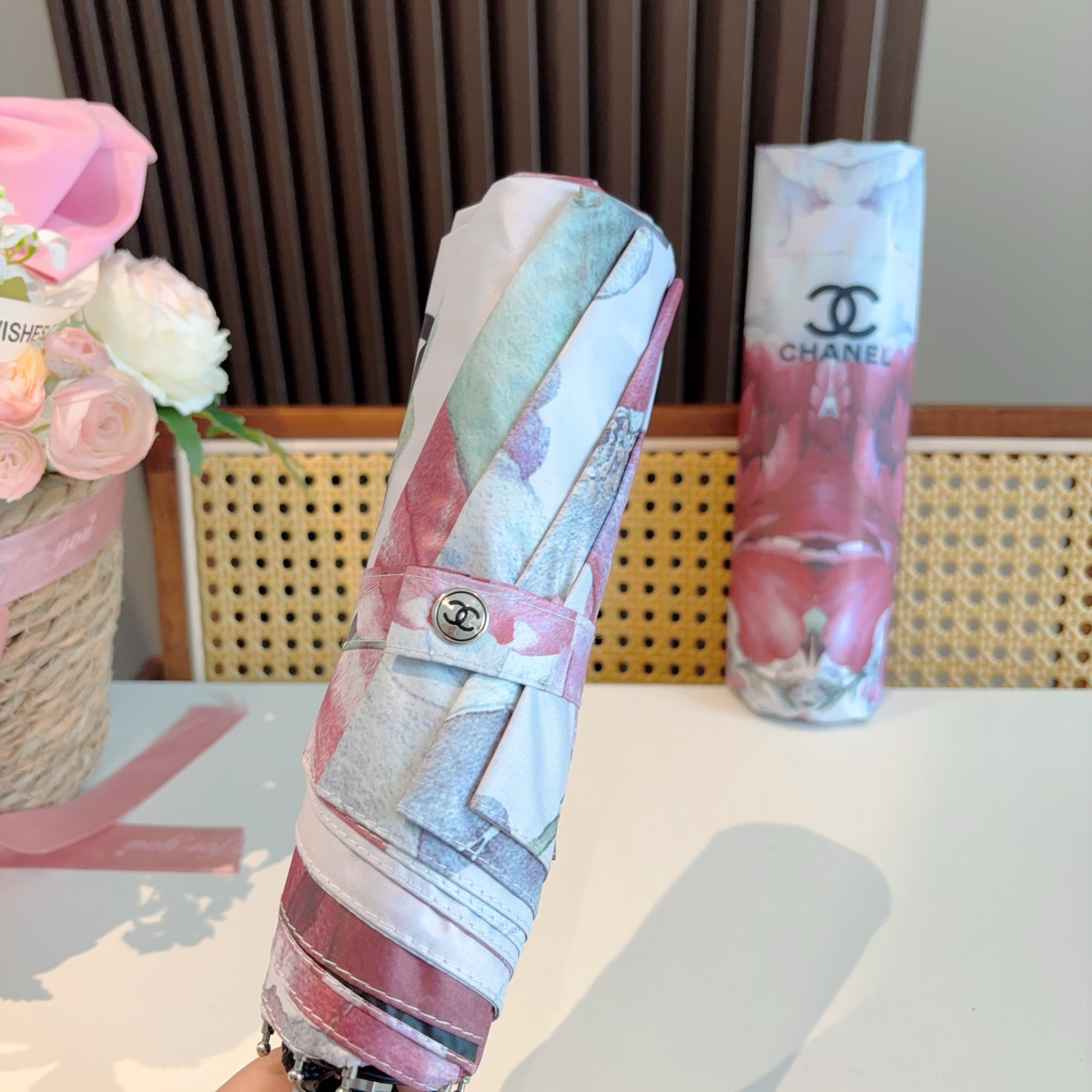  CHANEL香奈儿 三折自动折叠晴雨伞  时尚原单代工品质 细节精致 看得见的品质 打破一成不变 色泽