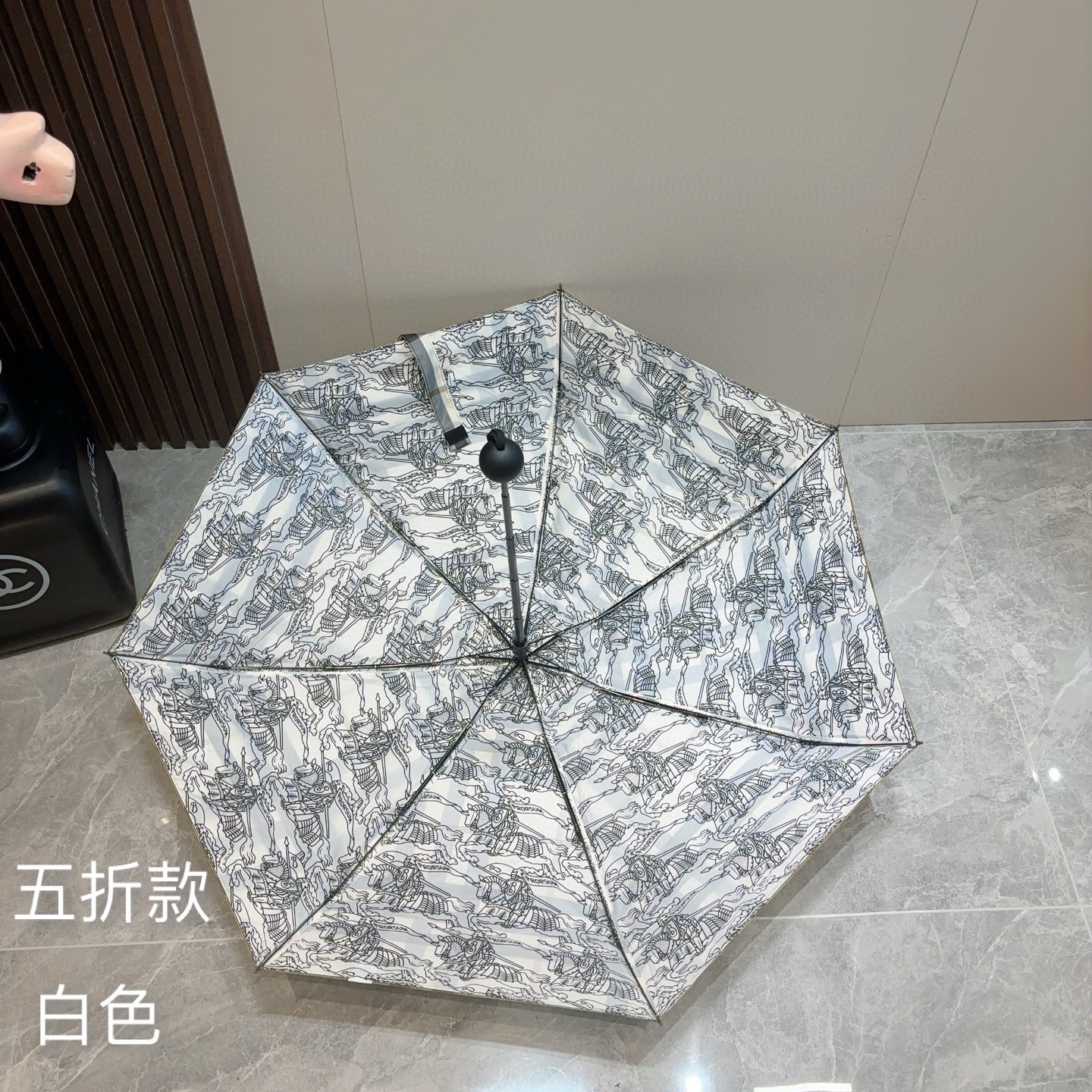  BURBERRY（巴宝莉）经典格纹 五折手动折叠晴雨伞 选用台湾进口UV防紫外线伞布 原单代工级品质 