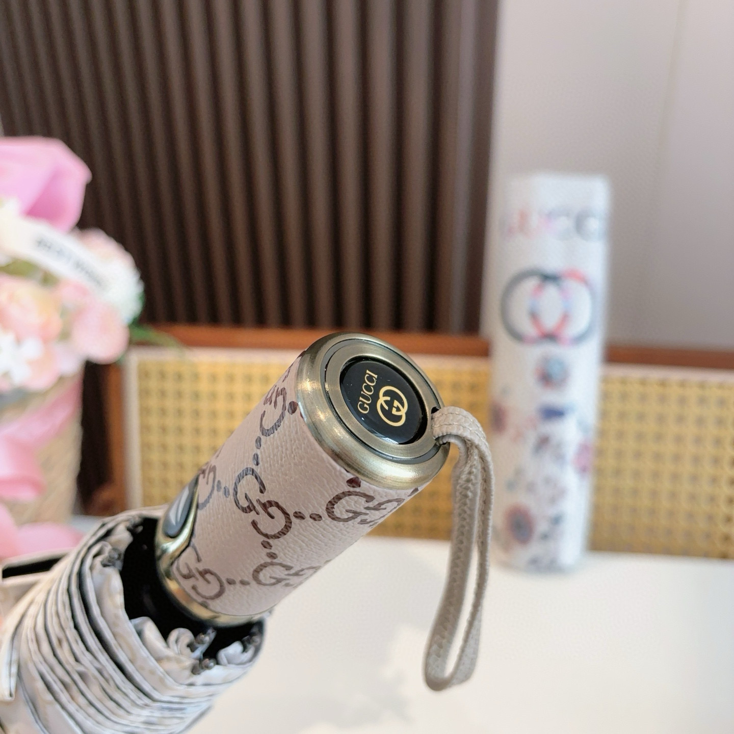 GUCCI（古奇）新款  三折自动折叠晴雨伞 选用台湾进口UV防紫外线伞布 原单代工级品质  🌹