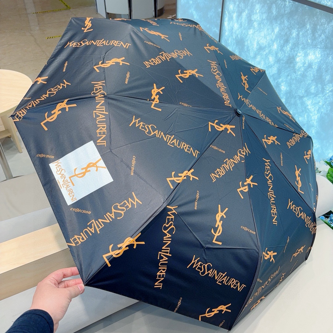  YSL 圣罗兰（Yves Saint Laurent）渐变 三折全自动折叠晴雨伞 超有女人味的新款 采