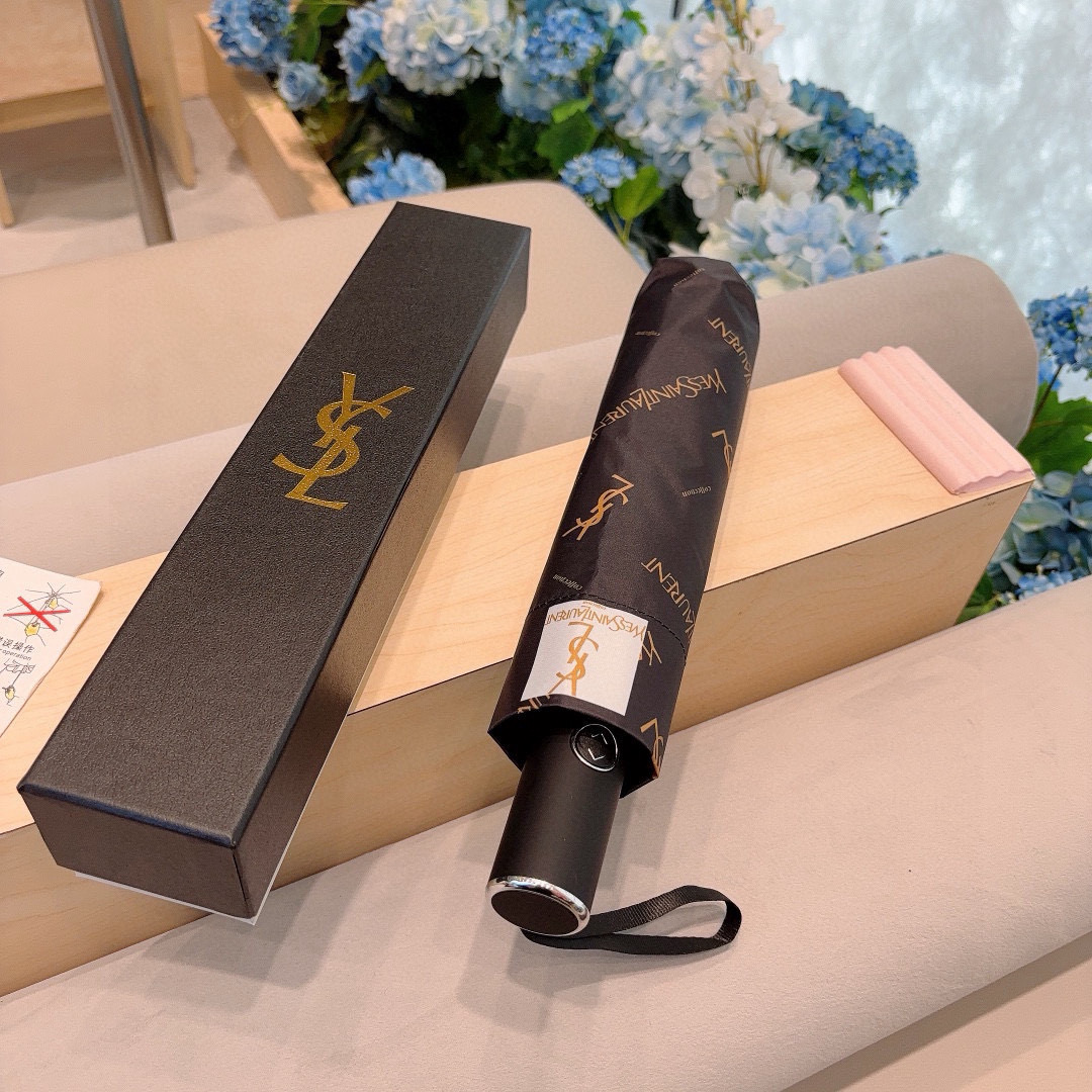  YSL 圣罗兰（Yves Saint Laurent）渐变 三折全自动折叠晴雨伞 超有女人味的新款 采