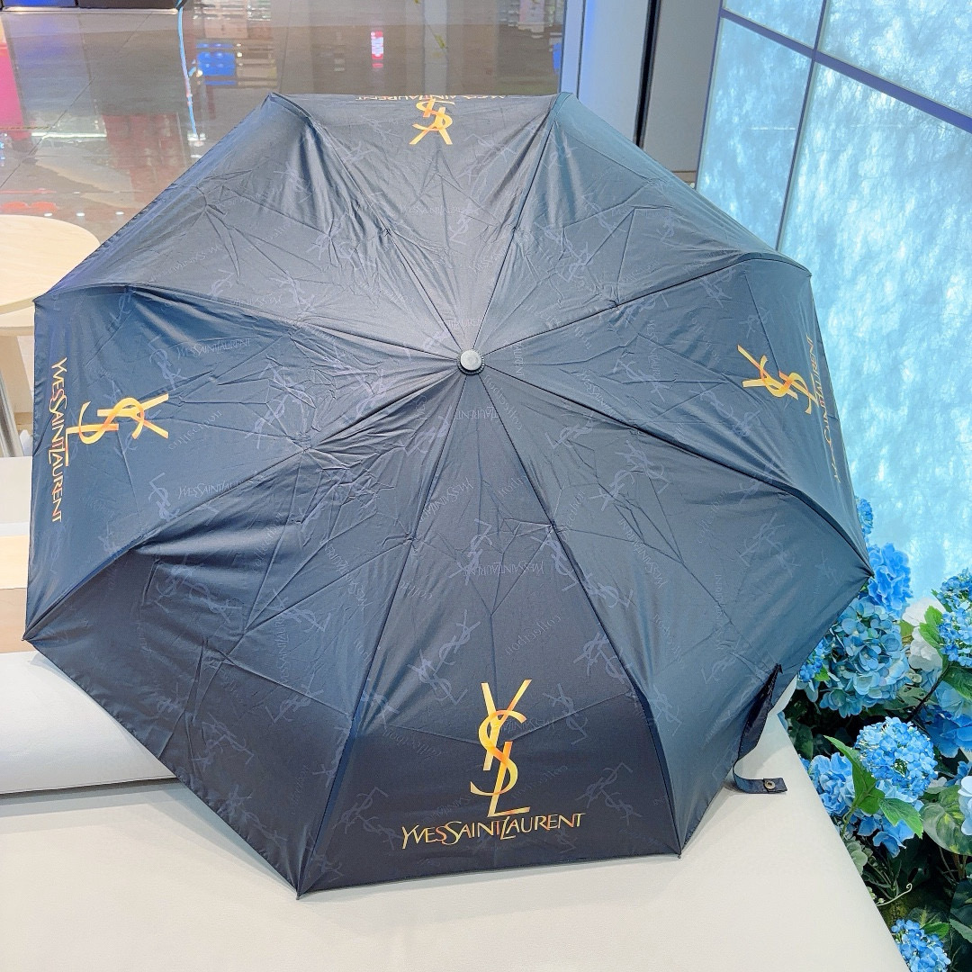  YSL 圣罗兰（Yves Saint Laurent）渐变 三折全自动折叠晴雨伞 超有女人味的新款 采