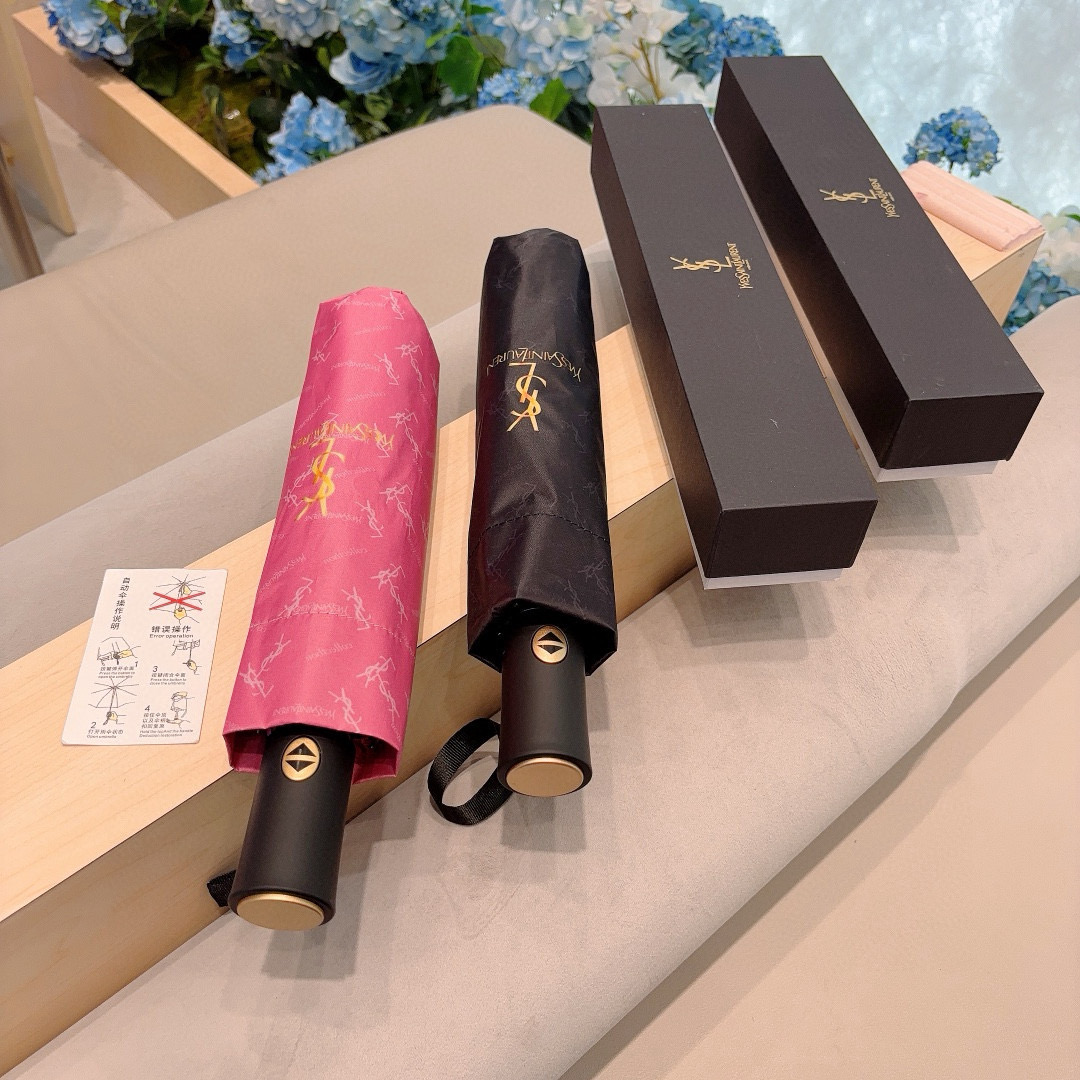  YSL 圣罗兰（Yves Saint Laurent）渐变 三折全自动折叠晴雨伞 超有女人味的新款 采