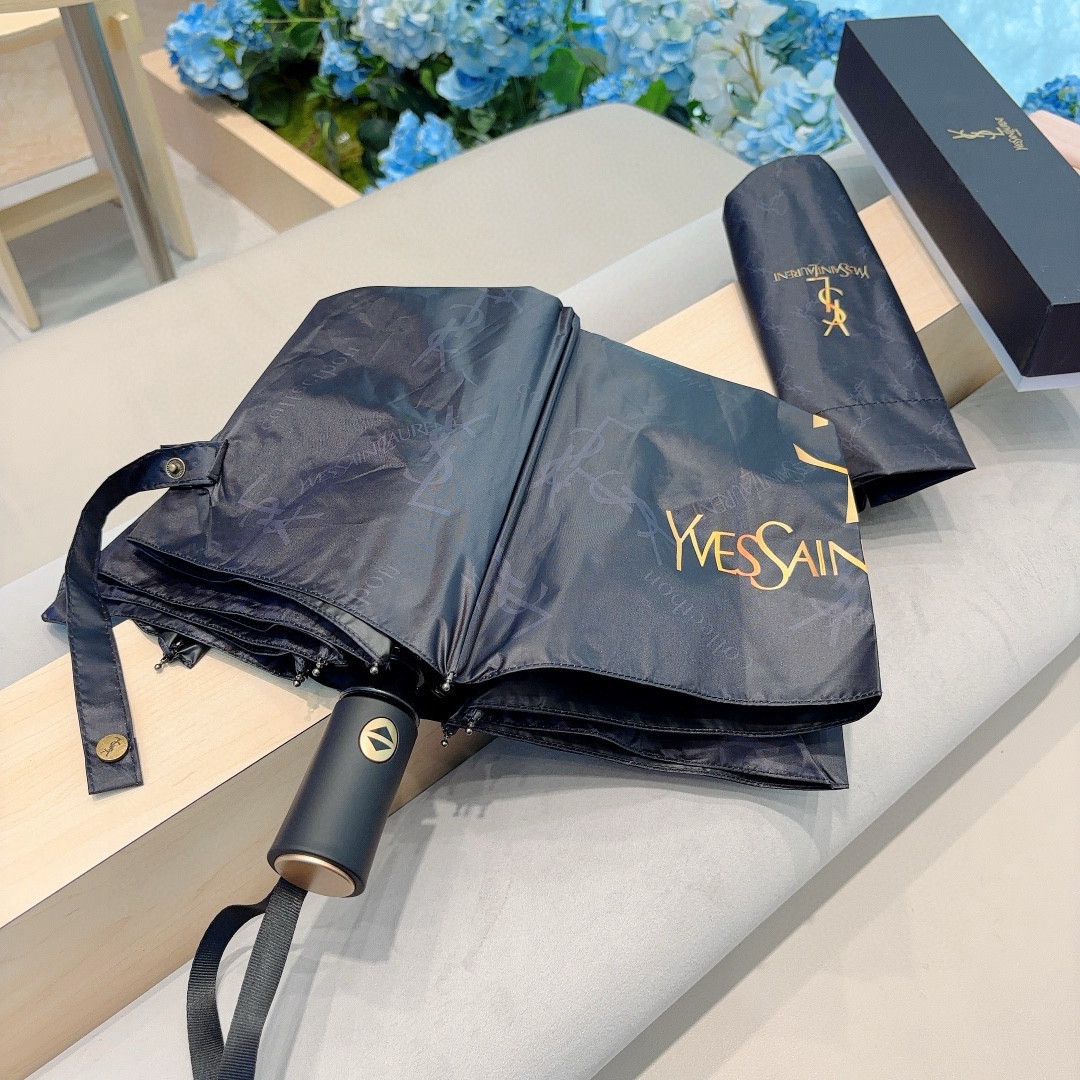  YSL 圣罗兰（Yves Saint Laurent）渐变 三折全自动折叠晴雨伞 超有女人味的新款 采
