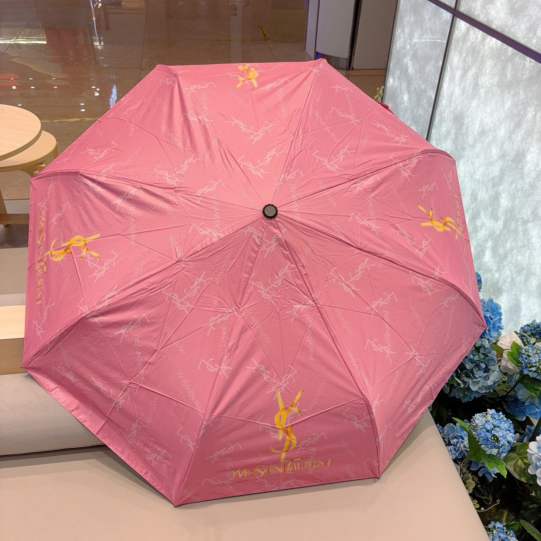  YSL 圣罗兰（Yves Saint Laurent）渐变 三折全自动折叠晴雨伞 超有女人味的新款 采