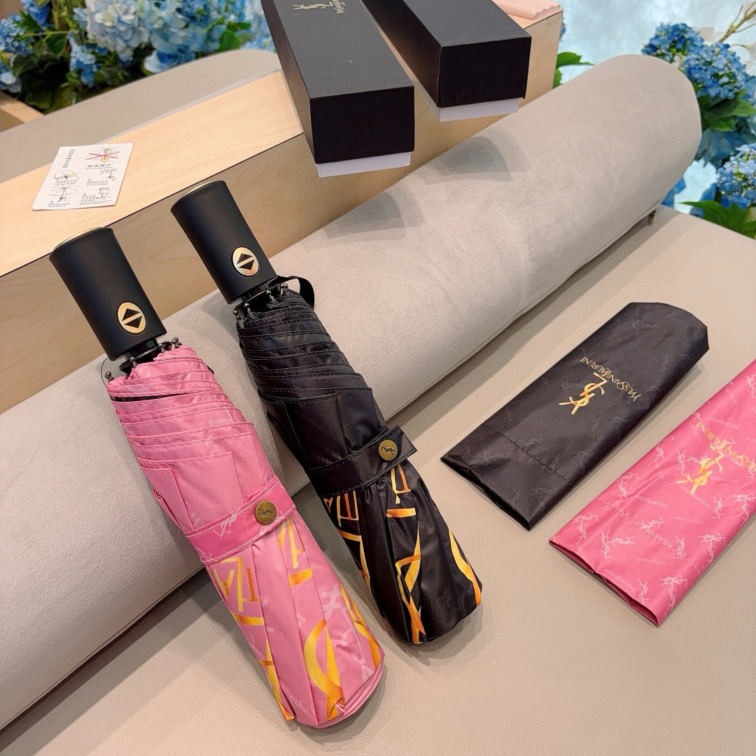  YSL 圣罗兰（Yves Saint Laurent）渐变 三折全自动折叠晴雨伞 超有女人味的新款 采