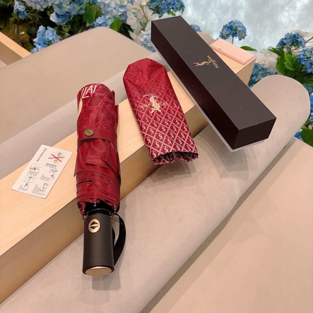  YSL 圣罗兰（Yves Saint Laurent）渐变 三折全自动折叠晴雨伞 超有女人味的新款 采