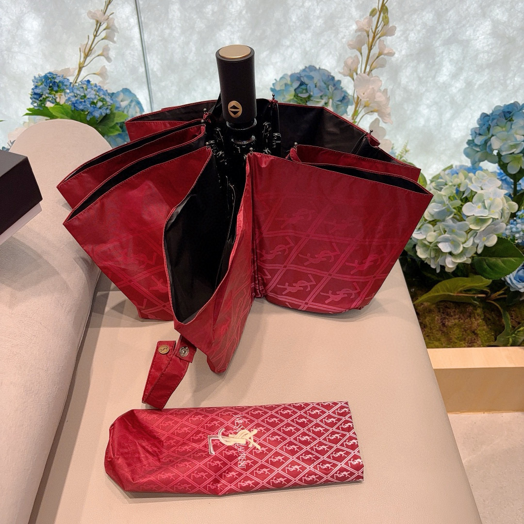  YSL 圣罗兰（Yves Saint Laurent）渐变 三折全自动折叠晴雨伞 超有女人味的新款 采
