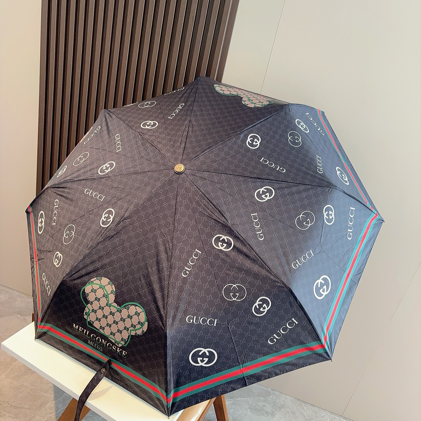 GUCCI（古奇）新款  三折自动折叠晴雨伞 选用台湾进口UV防紫外线伞布 原单代工级品质  🌹