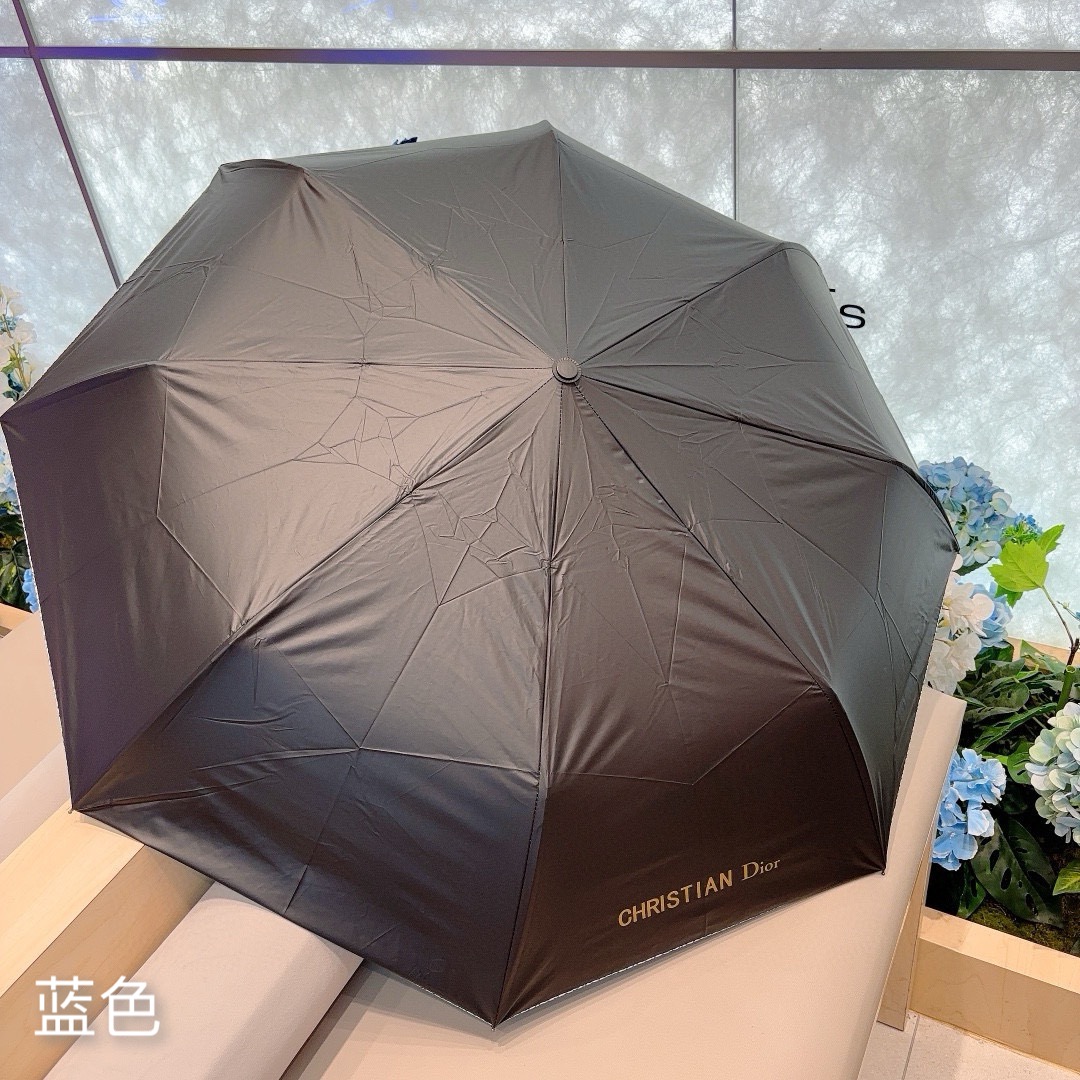   DIOR（迪奥） 三折自动折叠晴雨伞  时尚原单代工品质 细节精致 看得见的品质 打破一成不变 色泽