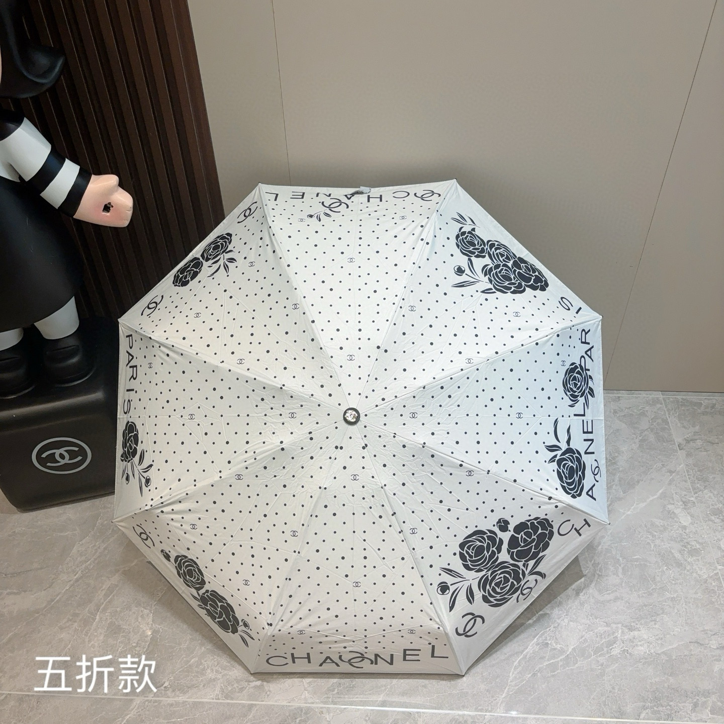  CHANEL（香奈儿）五折手动折叠晴雨伞 选用台湾进口UV防紫外线伞布 原单代工级品质  🌹