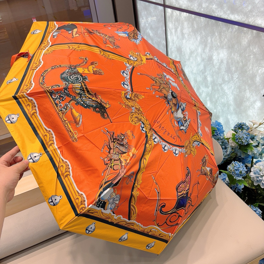     爱马仕（Hermès） 极品H家三折自动伞重磅呈现 以其精湛的工艺技术和源源不断的想像力 新涂层