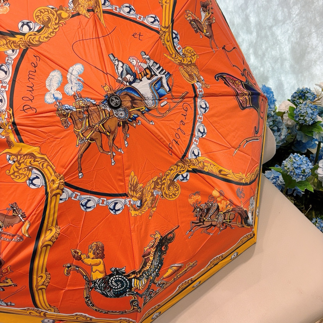     爱马仕（Hermès） 极品H家三折自动伞重磅呈现 以其精湛的工艺技术和源源不断的想像力 新涂层