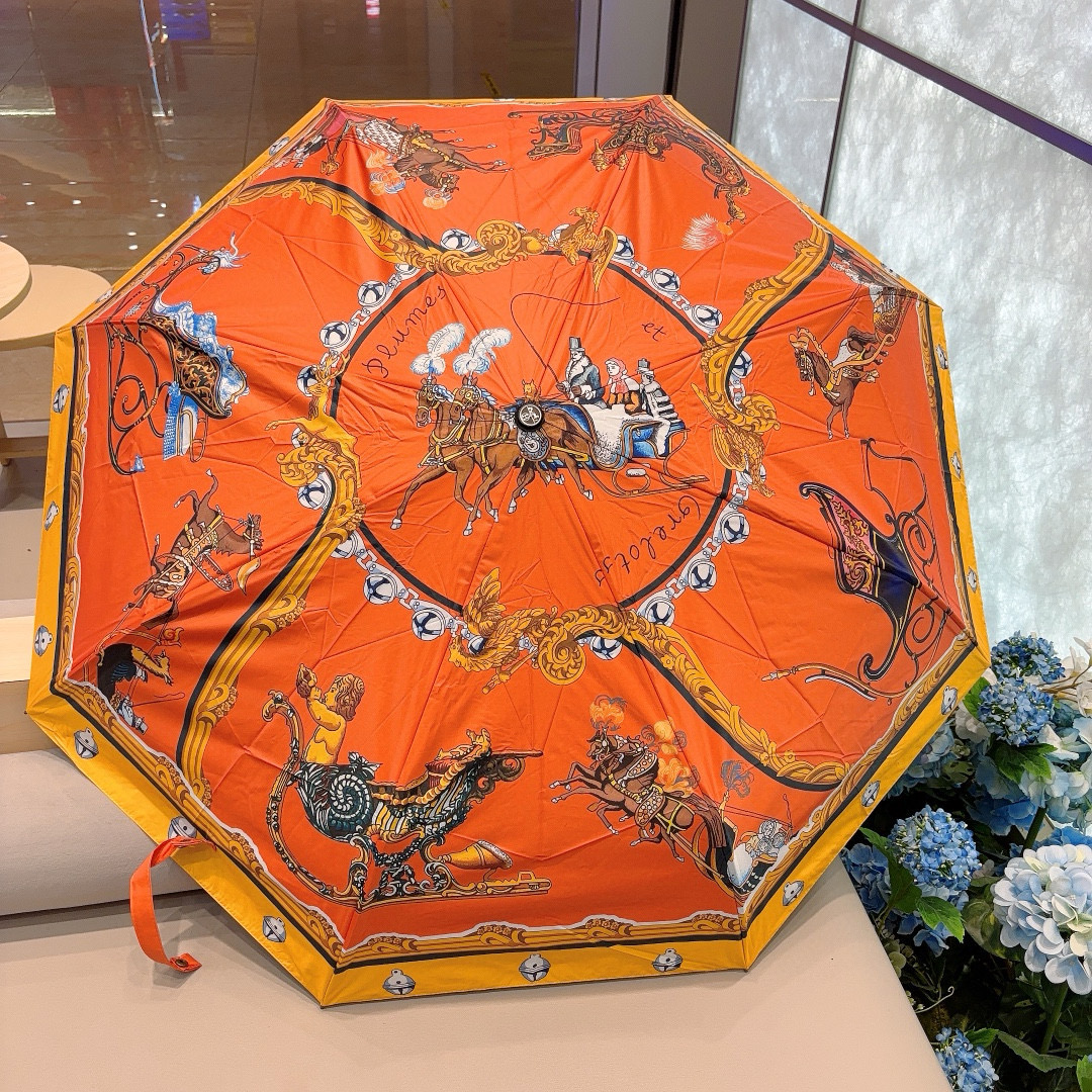     爱马仕（Hermès） 极品H家三折自动伞重磅呈现 以其精湛的工艺技术和源源不断的想像力 新涂层
