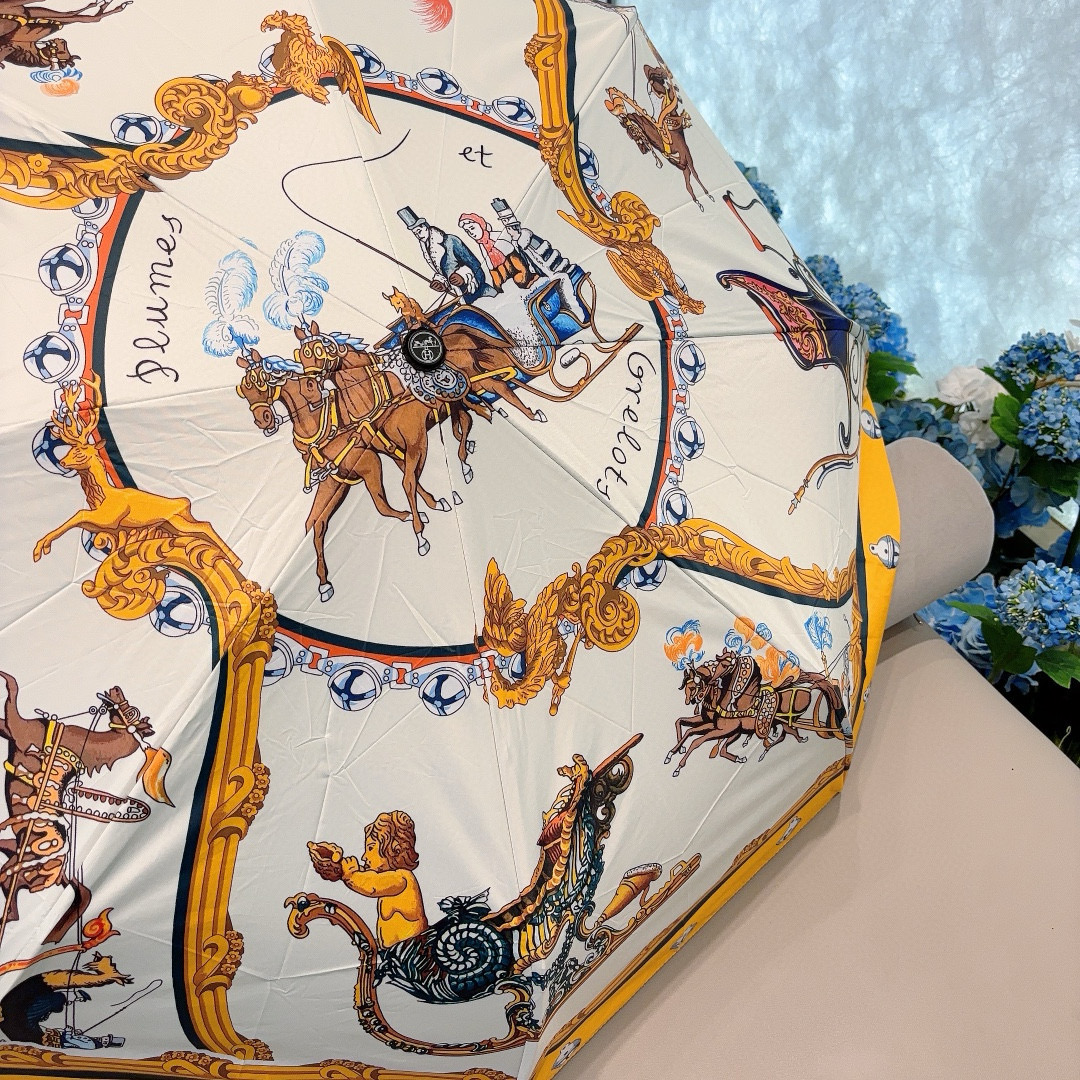     爱马仕（Hermès） 极品H家三折自动伞重磅呈现 以其精湛的工艺技术和源源不断的想像力 新涂层