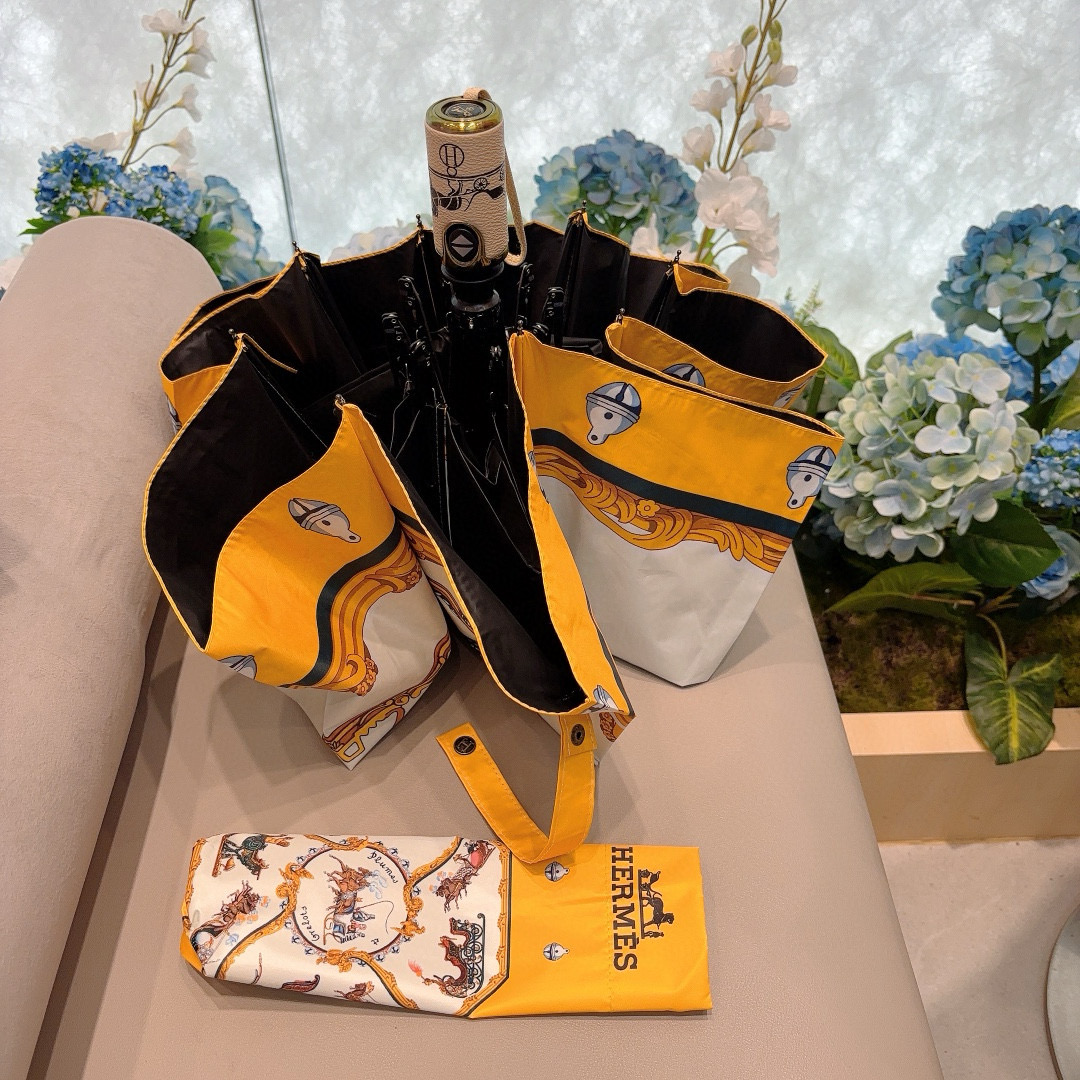     爱马仕（Hermès） 极品H家三折自动伞重磅呈现 以其精湛的工艺技术和源源不断的想像力 新涂层