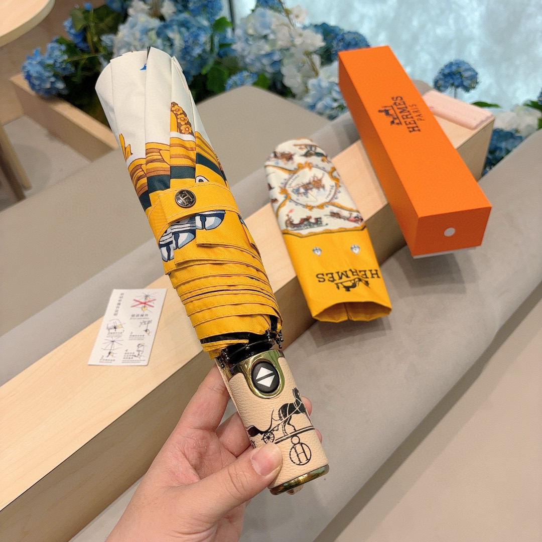     爱马仕（Hermès） 极品H家三折自动伞重磅呈现 以其精湛的工艺技术和源源不断的想像力 新涂层