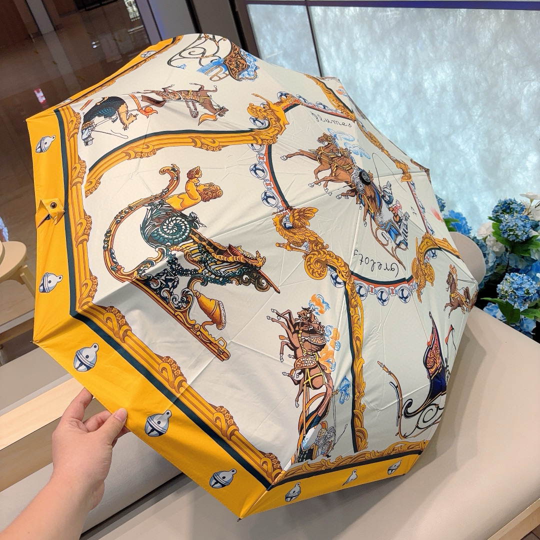     爱马仕（Hermès） 极品H家三折自动伞重磅呈现 以其精湛的工艺技术和源源不断的想像力 新涂层
