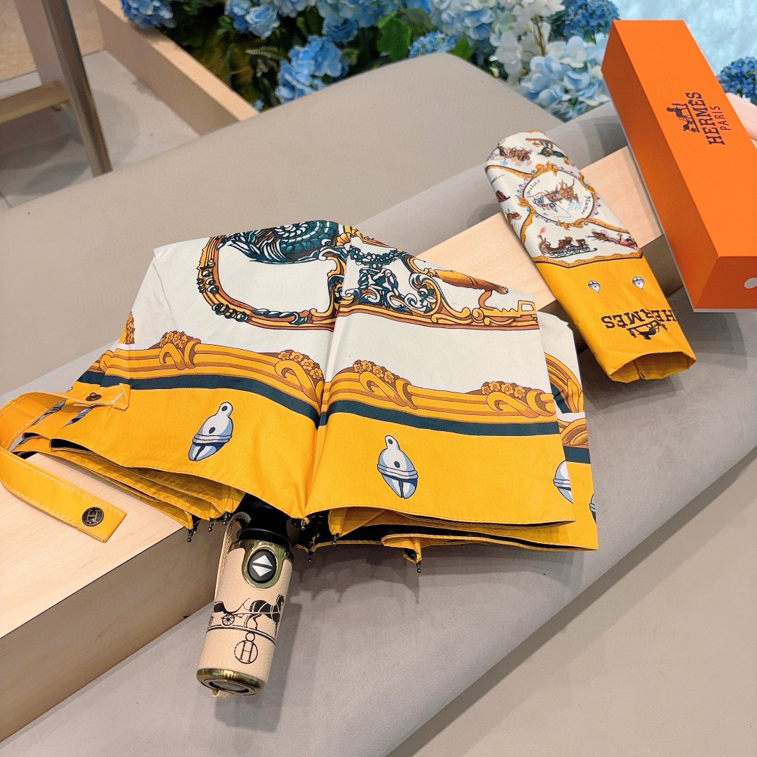     爱马仕（Hermès） 极品H家三折自动伞重磅呈现 以其精湛的工艺技术和源源不断的想像力 新涂层