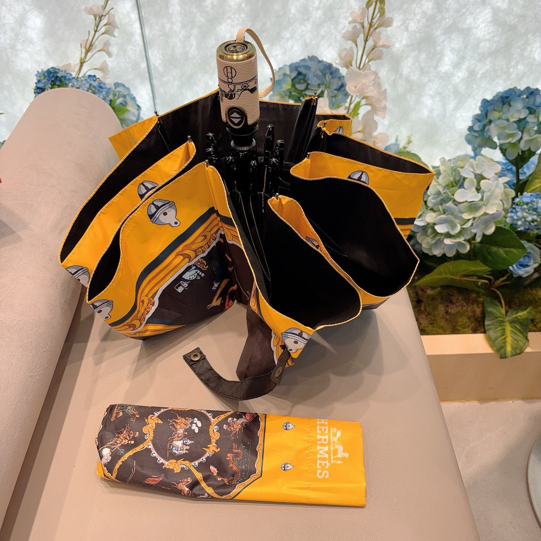     爱马仕（Hermès） 极品H家三折自动伞重磅呈现 以其精湛的工艺技术和源源不断的想像力 新涂层