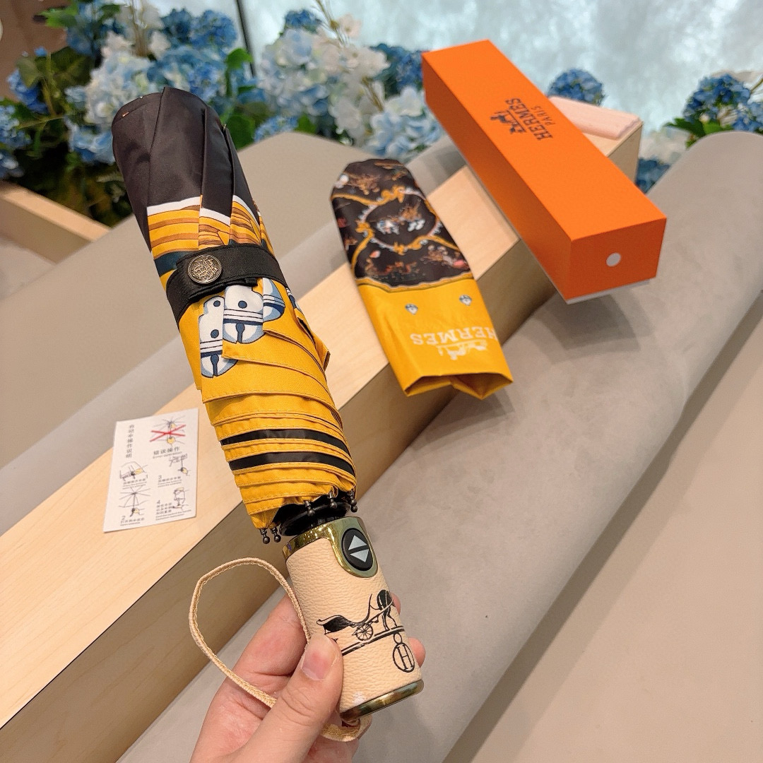     爱马仕（Hermès） 极品H家三折自动伞重磅呈现 以其精湛的工艺技术和源源不断的想像力 新涂层