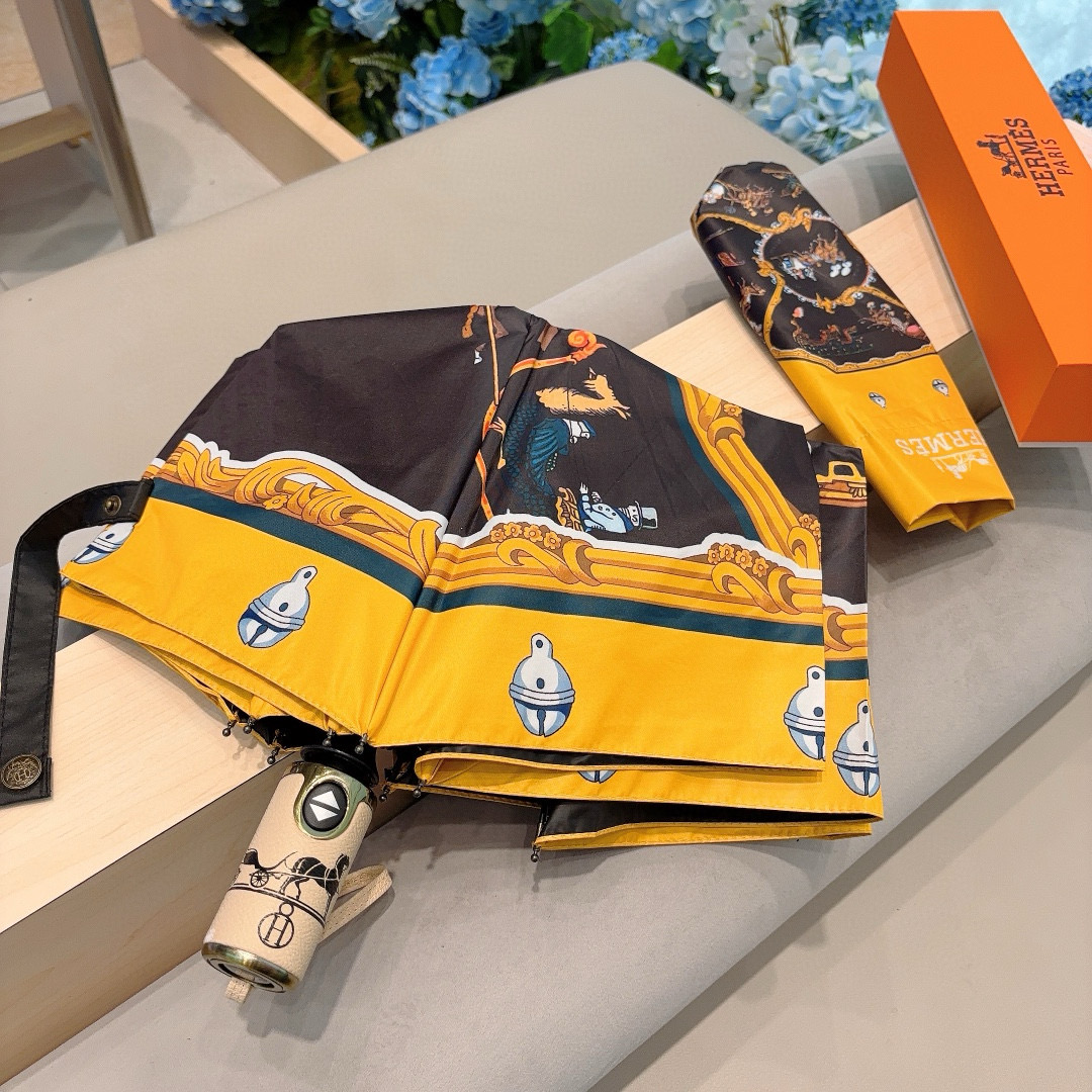     爱马仕（Hermès） 极品H家三折自动伞重磅呈现 以其精湛的工艺技术和源源不断的想像力 新涂层