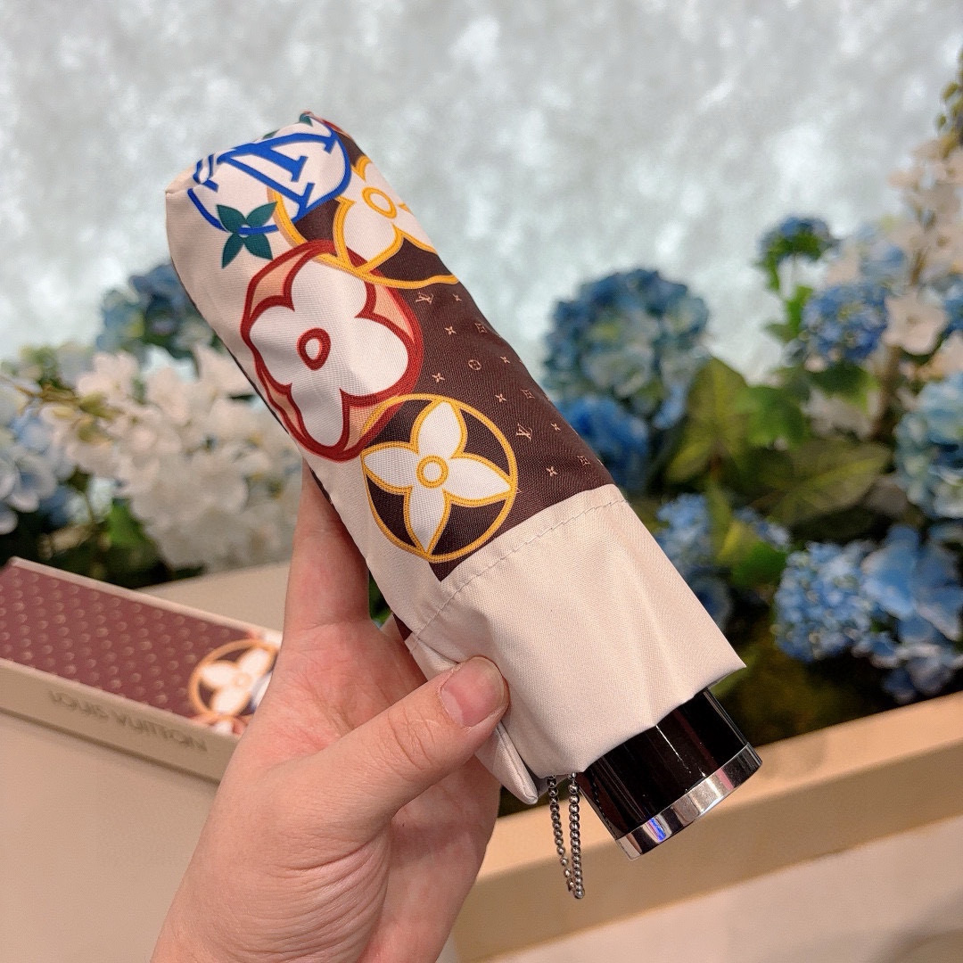 LOUIS VUITTON （路易威登）LV五折手开晴雨伞 新涂层技术深色伞面 拥有令人惊喜的遮光效果