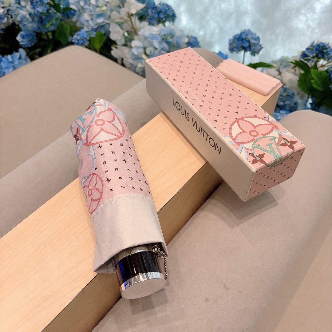  LOUIS VUITTON （路易威登）LV五折手开晴雨伞 新涂层技术深色伞面 拥有令人惊喜的遮光效果