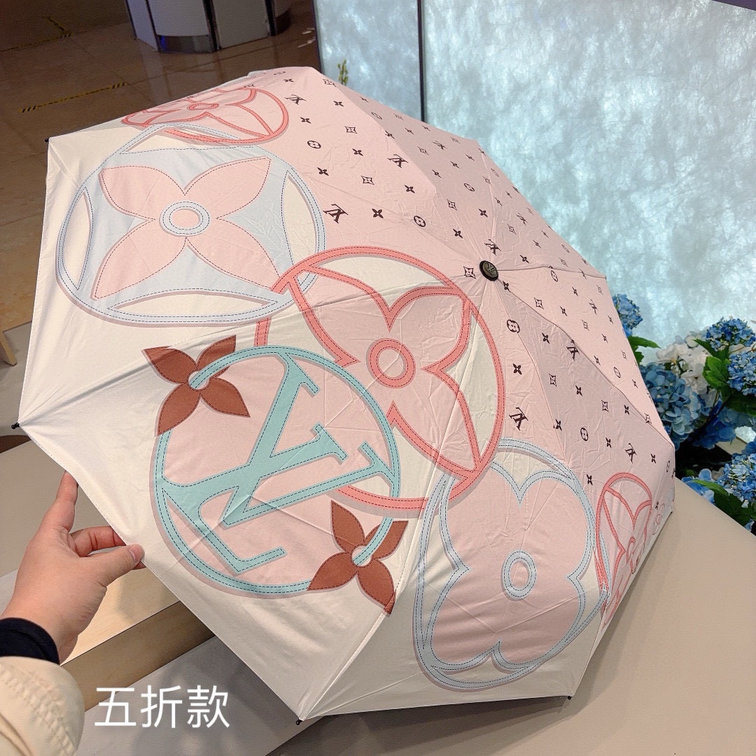  LOUIS VUITTON （路易威登）LV五折手开晴雨伞 新涂层技术深色伞面 拥有令人惊喜的遮光效果