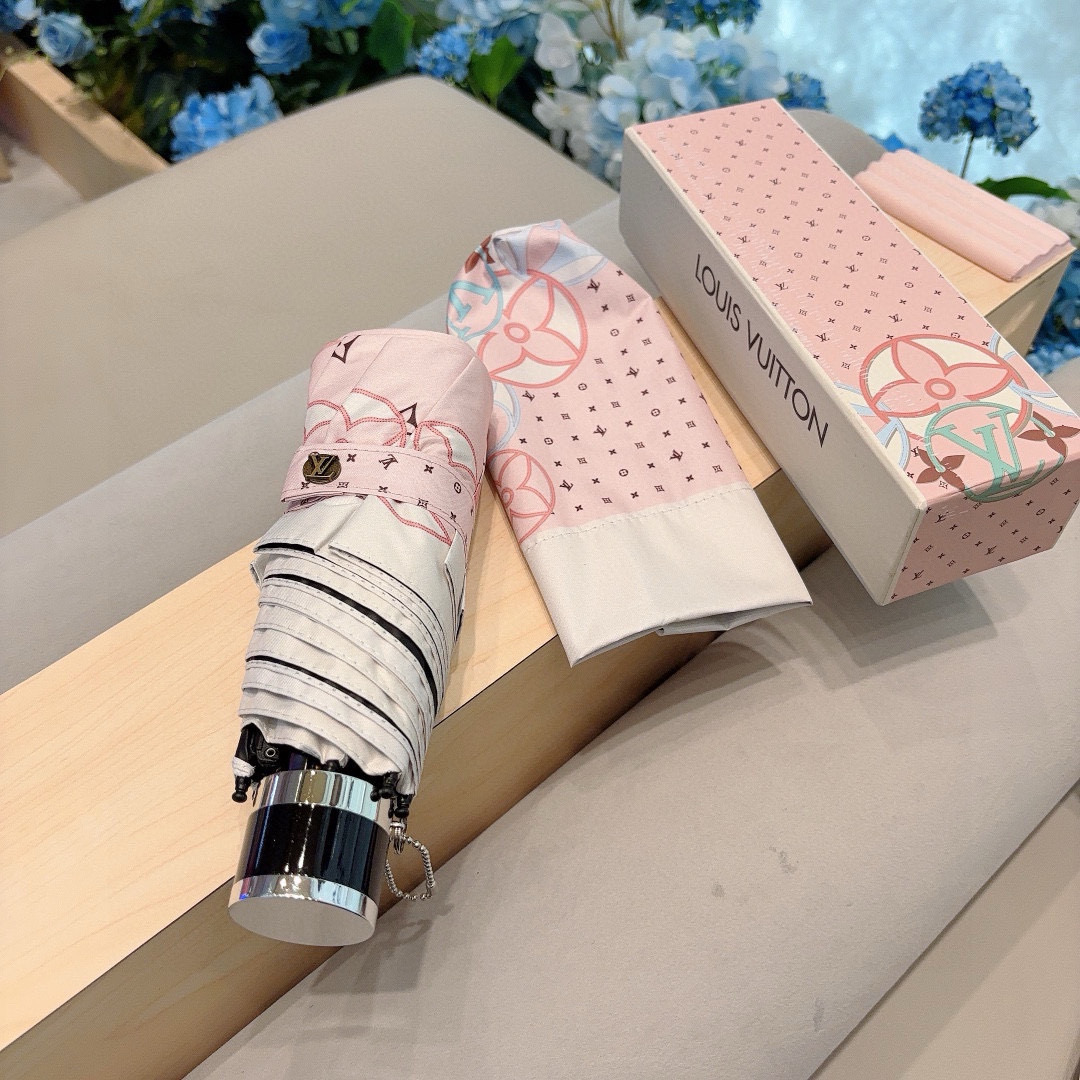  LOUIS VUITTON （路易威登）LV五折手开晴雨伞 新涂层技术深色伞面 拥有令人惊喜的遮光效果